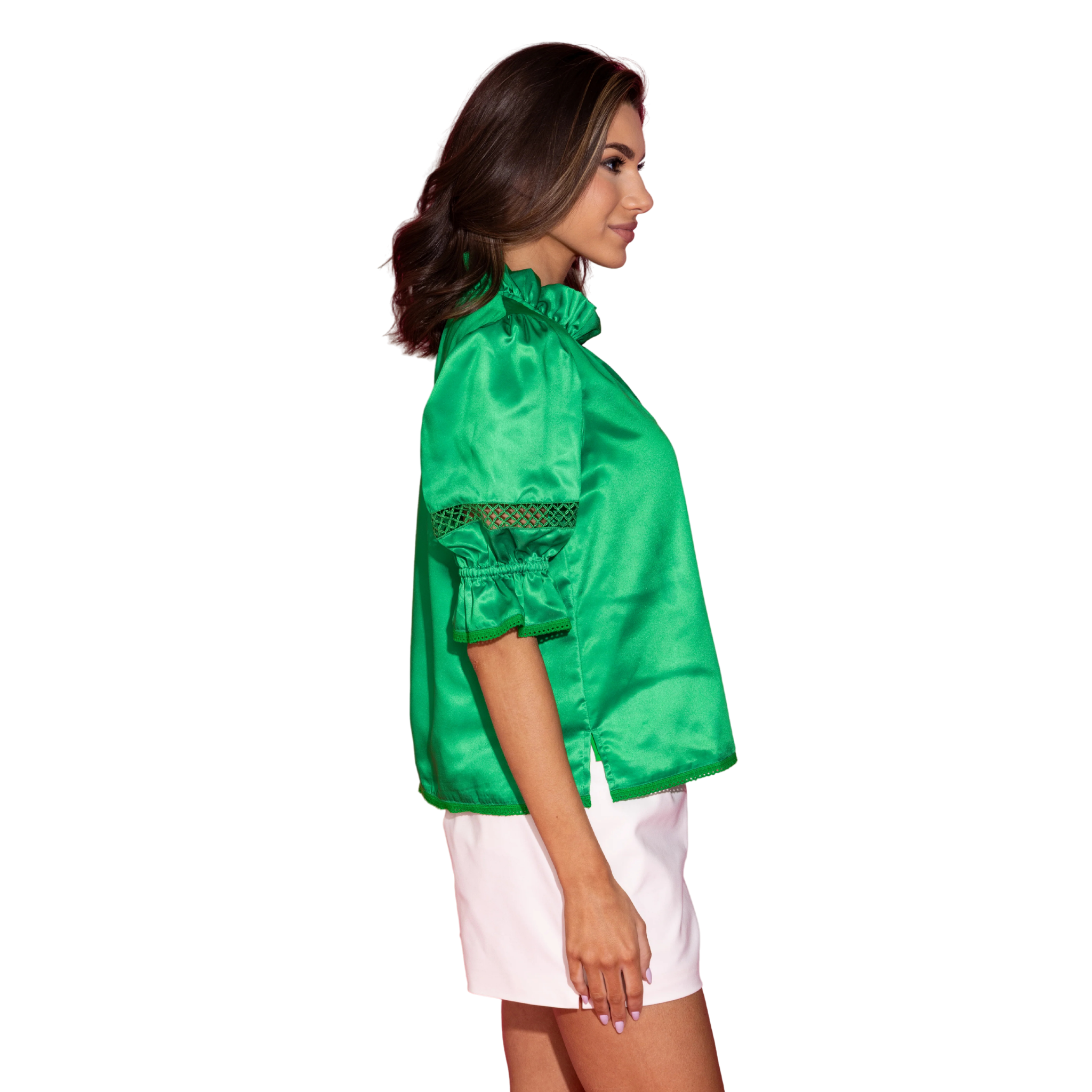 Lottie Top in Turf Side View with Model