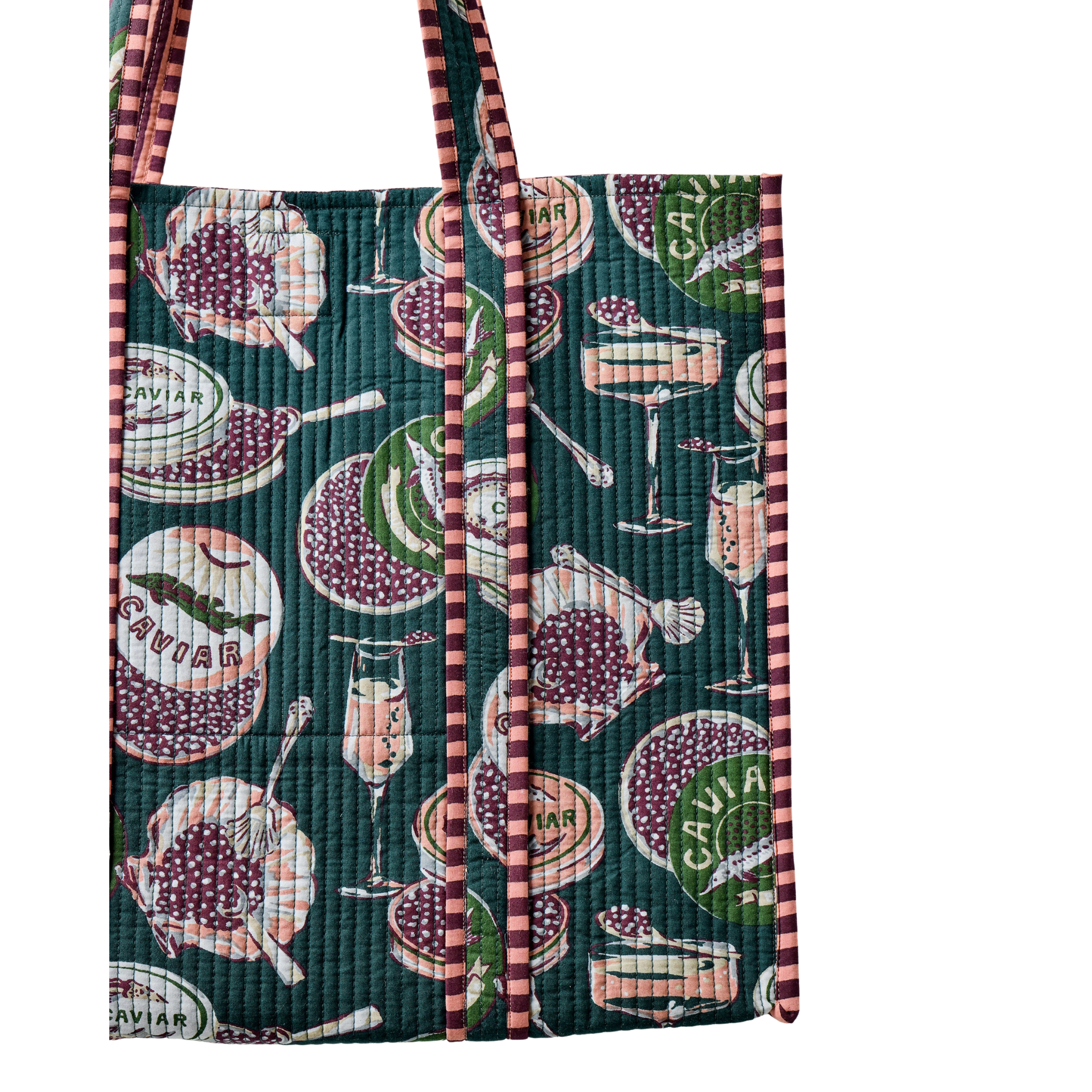 The Traveler Tote in Champagne & Caviar