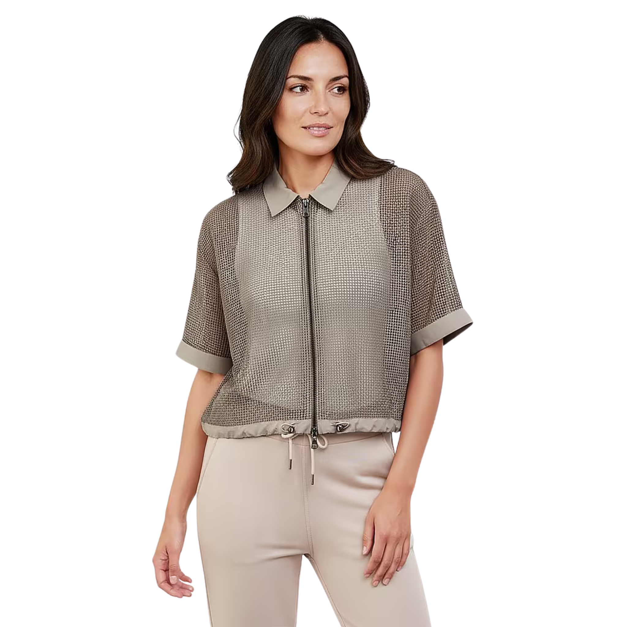 Blouse Jacket in Putty Front View