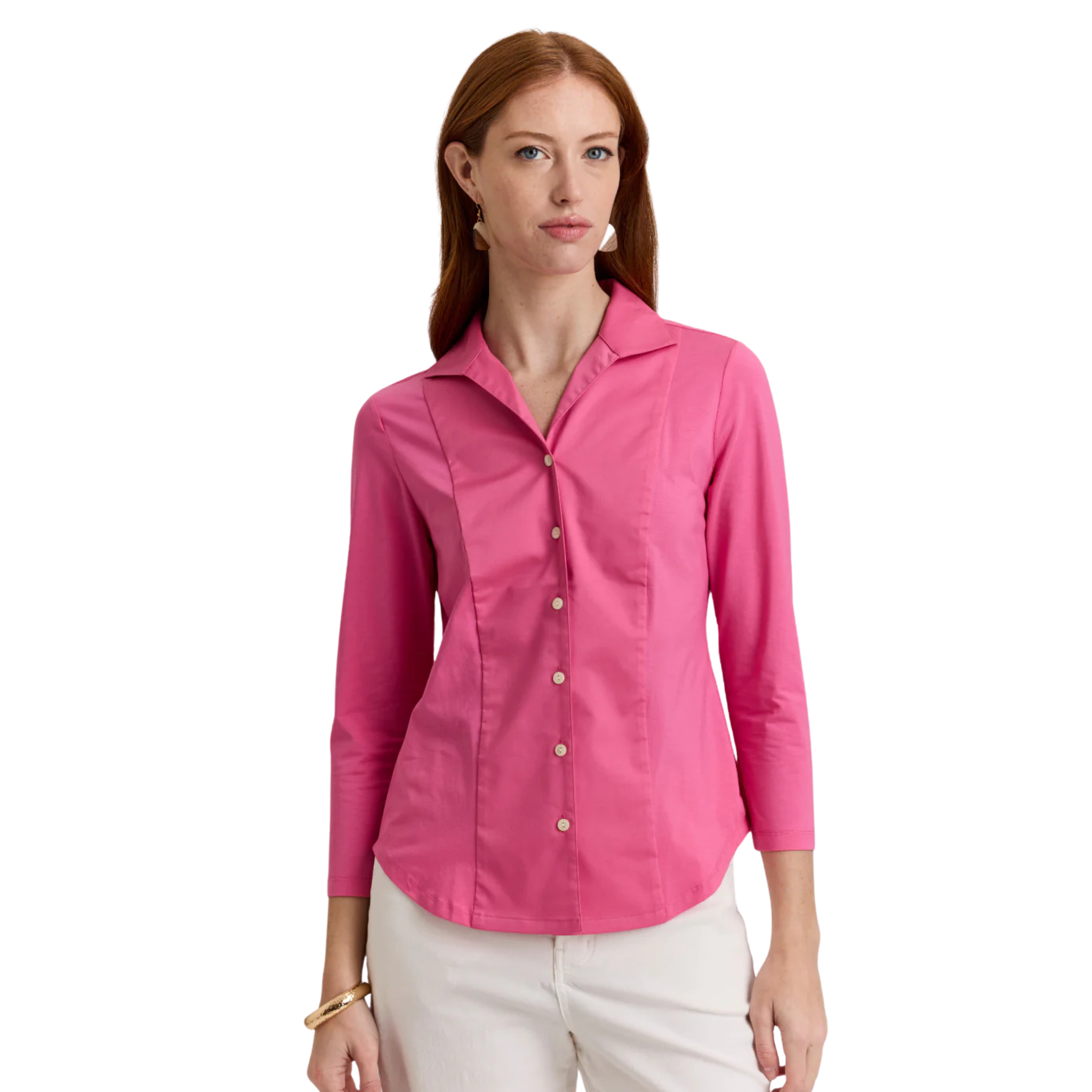 Donna "T" Shirt in Guava Front View