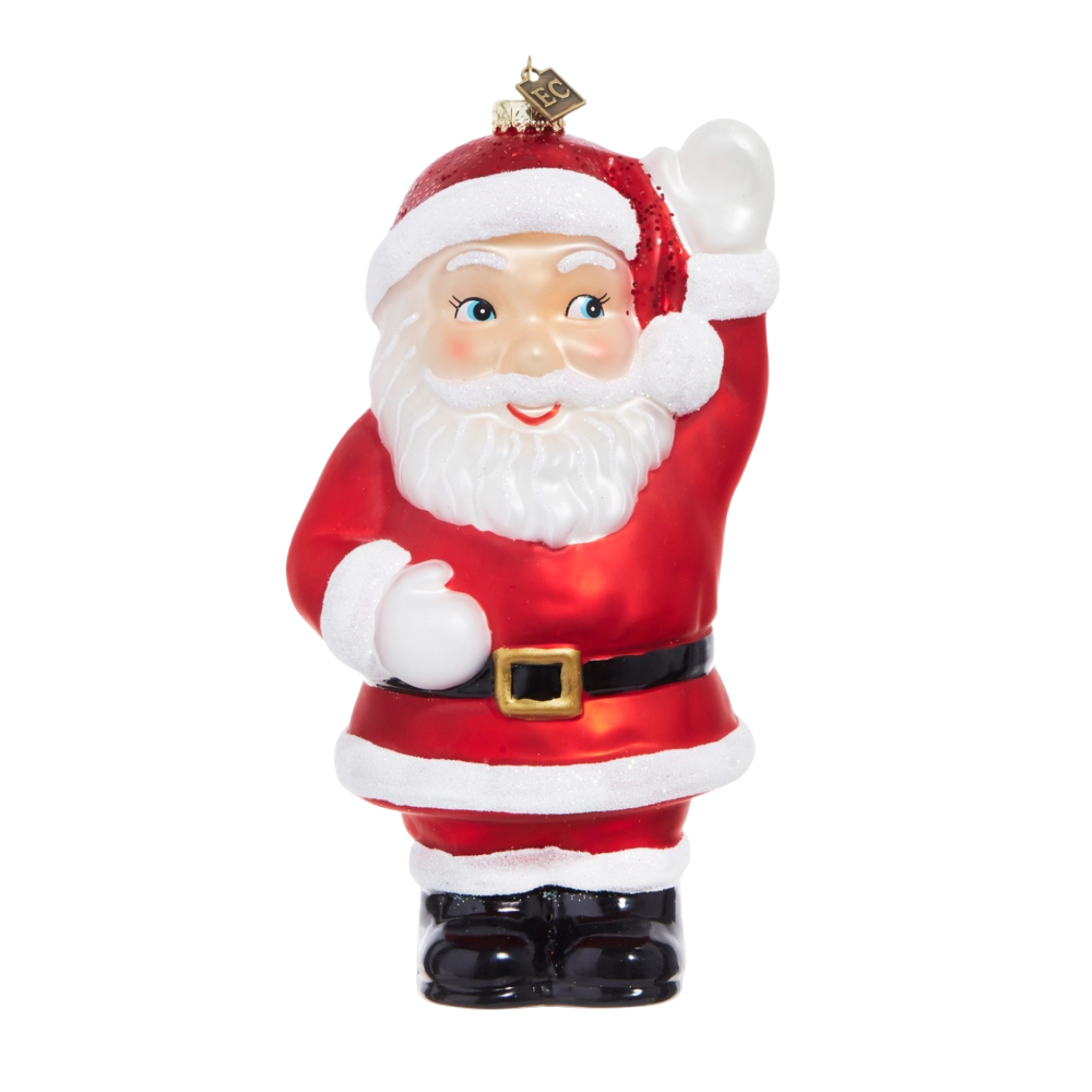Waving Santa Ornament-Fairley Fancy