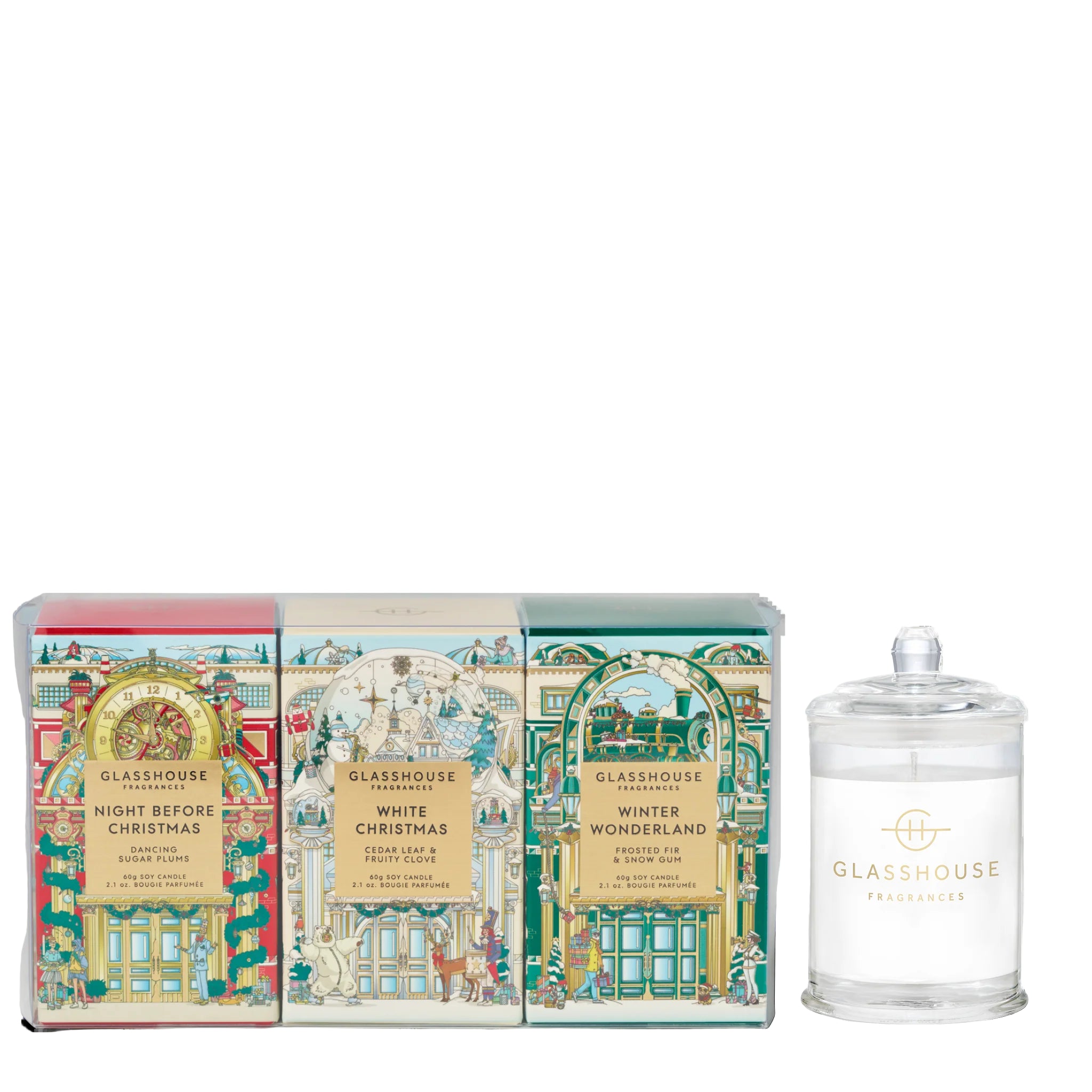 Winter Wonderland Christmas Trio Candle Set-Fairley Fancy