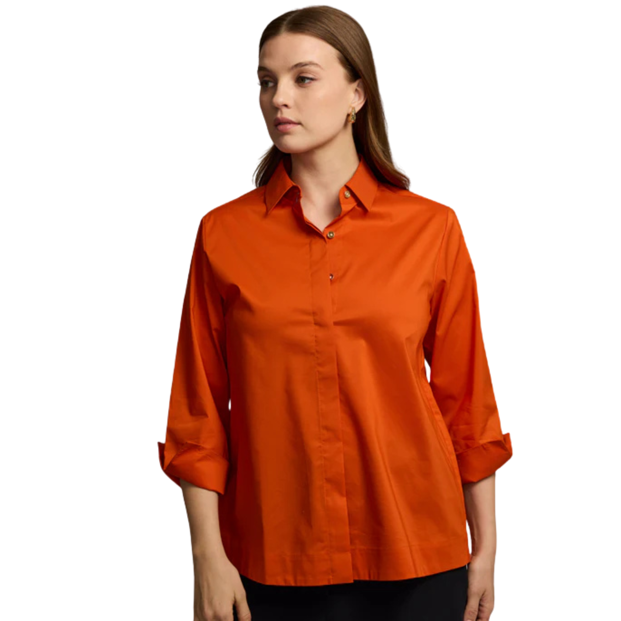 Xena 3/4 Sleeve Zip Back Shirt-Fairley Fancy