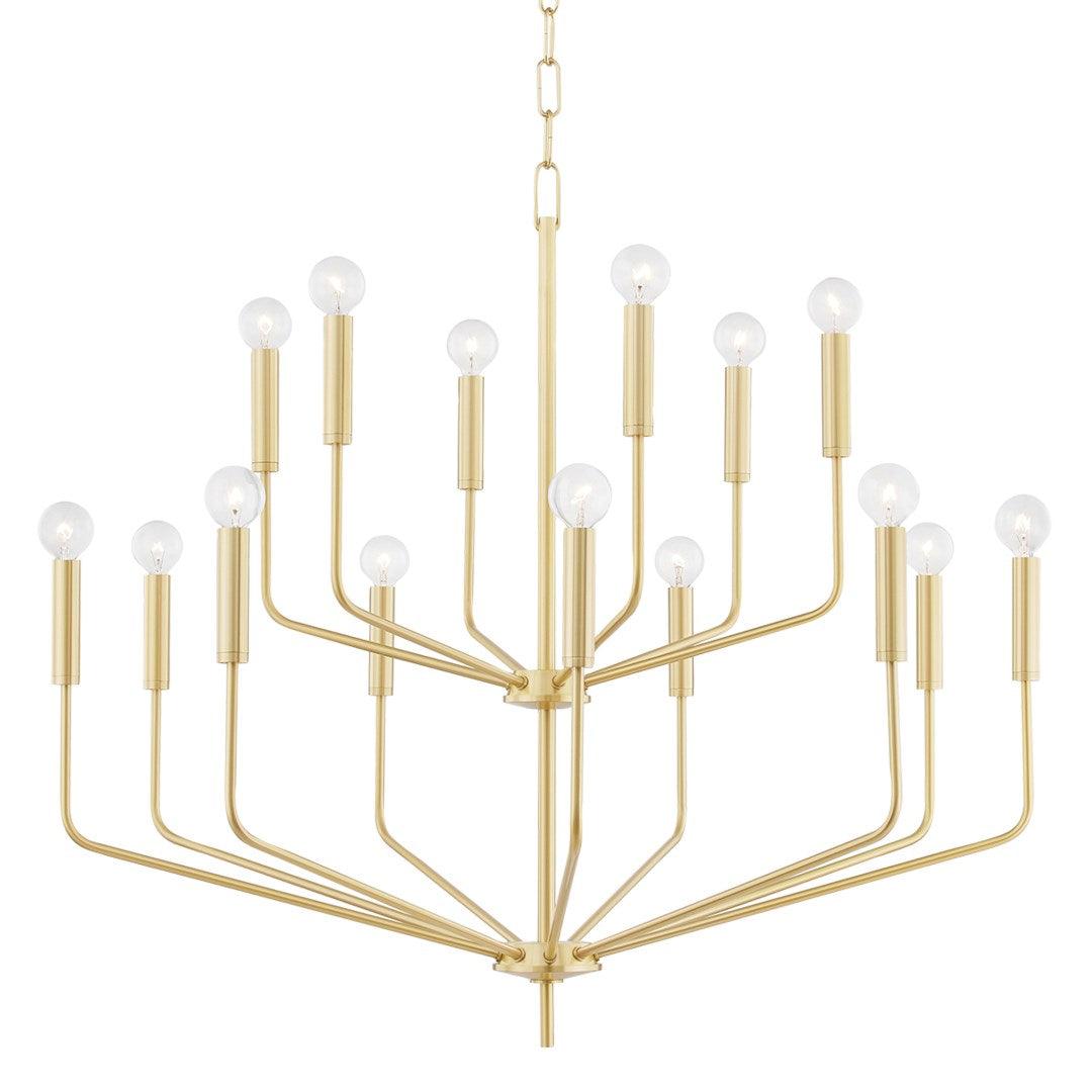 Bailey Chandelier in Aged Brass - Fairley Fancy