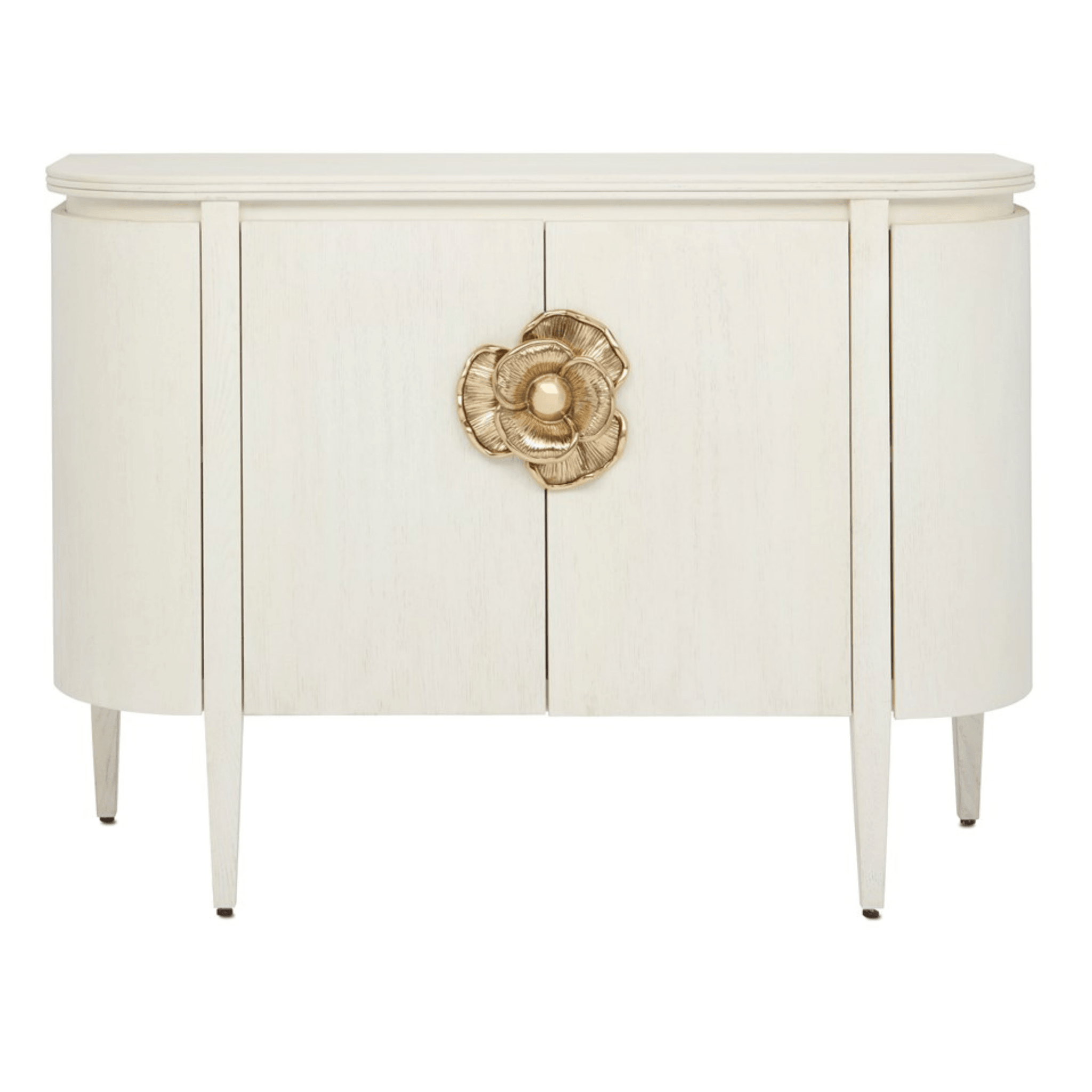 Briallen White Demi-Lune Cabinet - Fairley Fancy