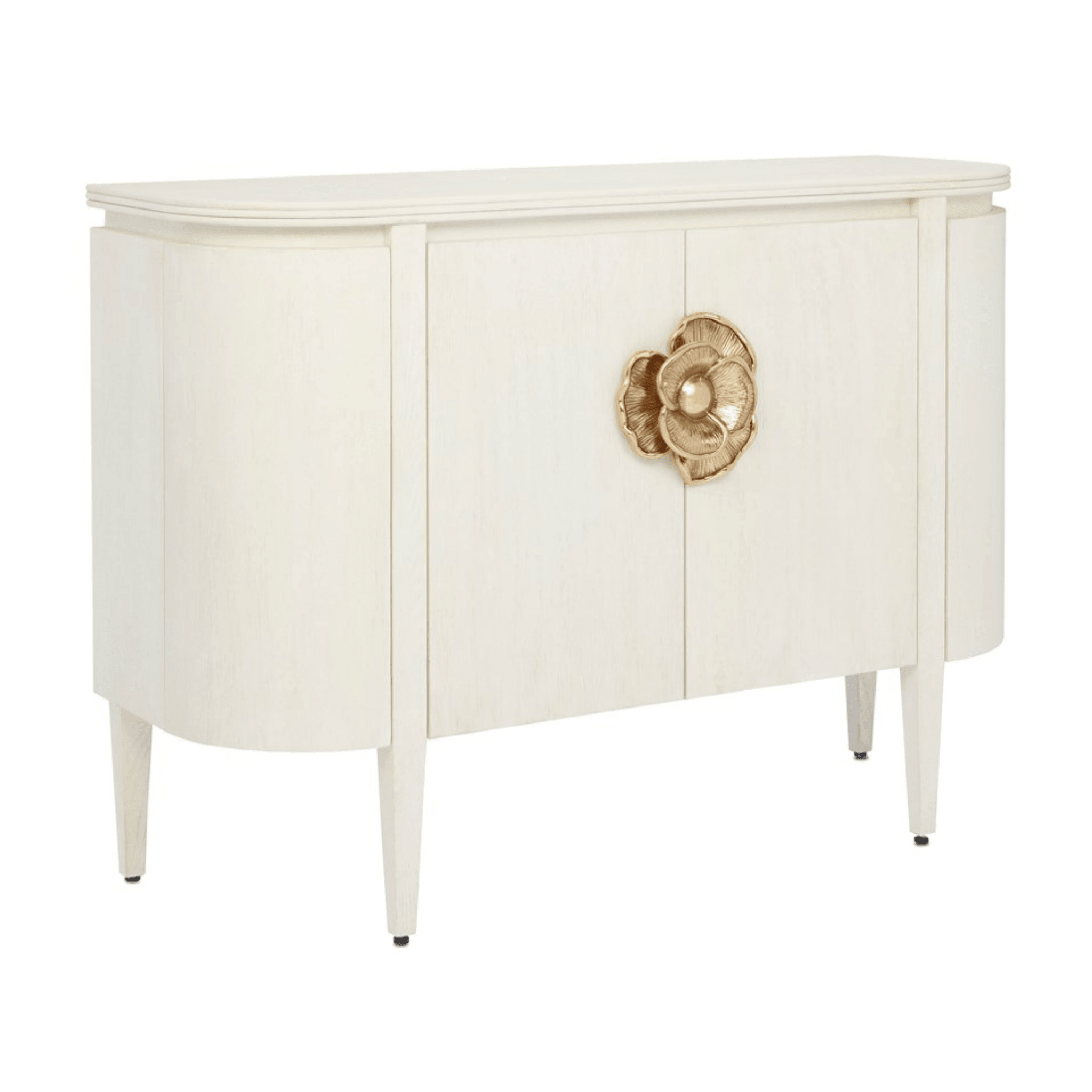 Briallen White Demi-Lune Cabinet - Fairley Fancy