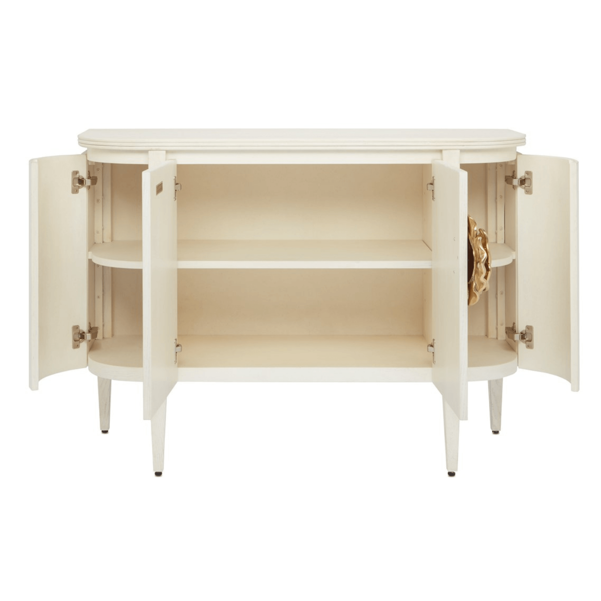 Briallen White Demi-Lune Cabinet - Fairley Fancy