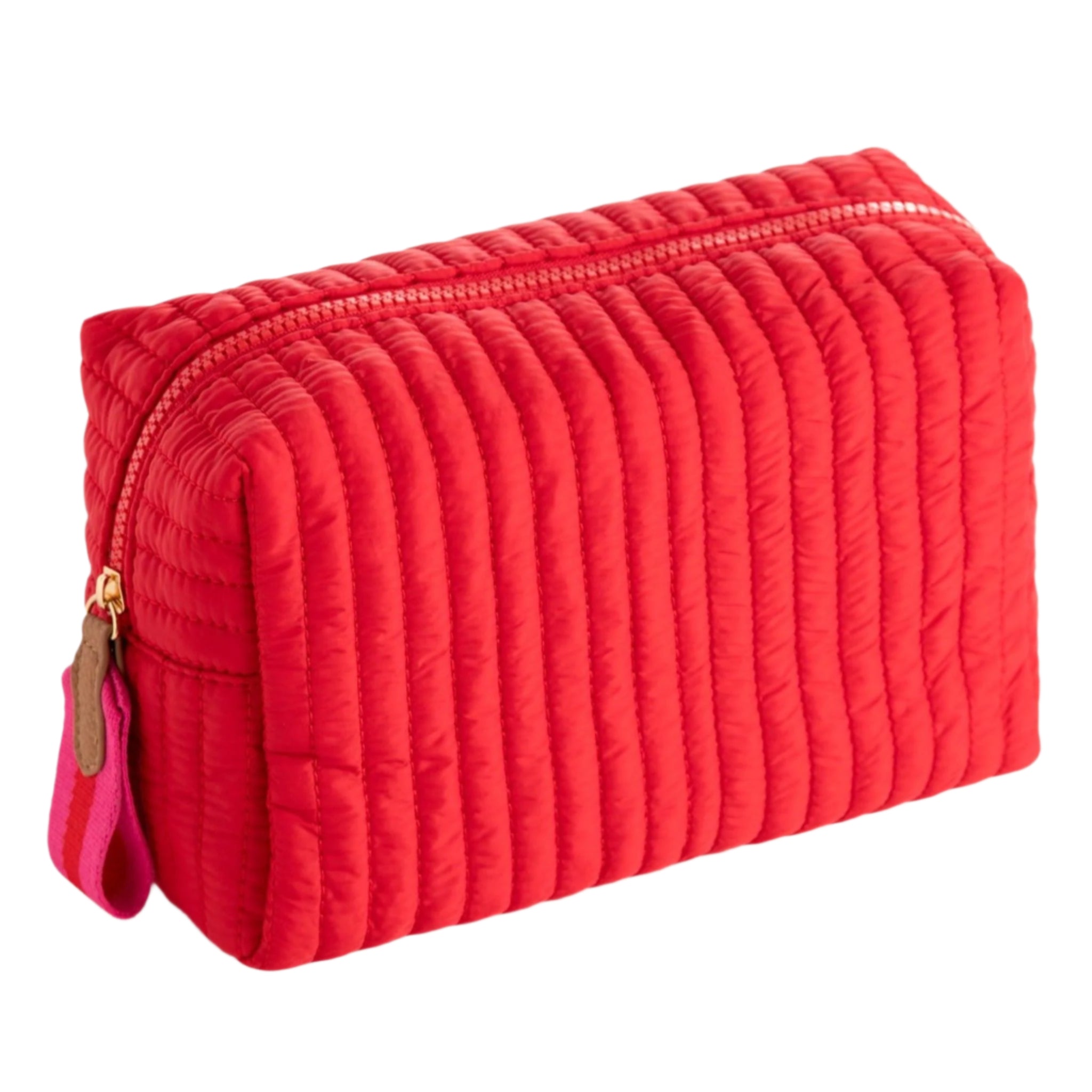 Ezra Quilted Nylon Large Boxy Cosmetic Pouch - Fairley Fancy