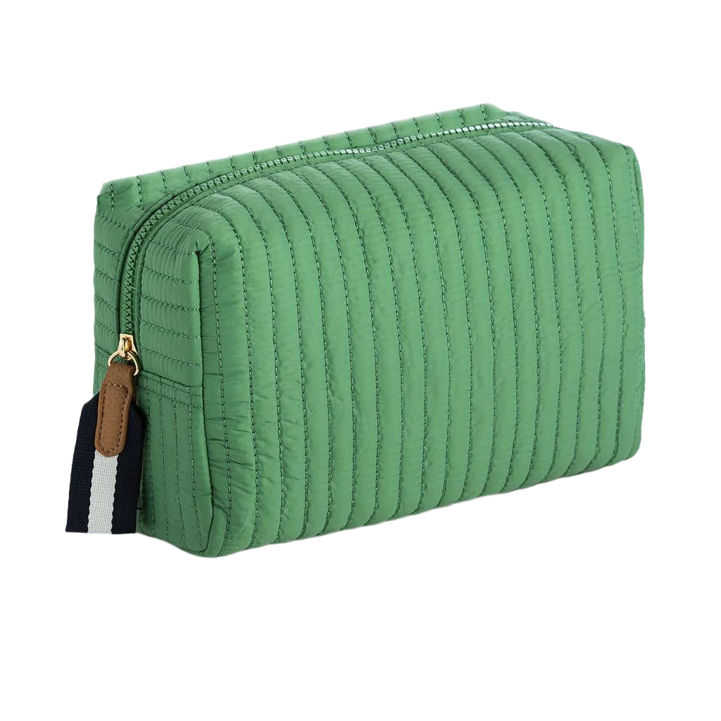 Ezra Quilted Nylon Large Boxy Cosmetic Pouch - Fairley Fancy