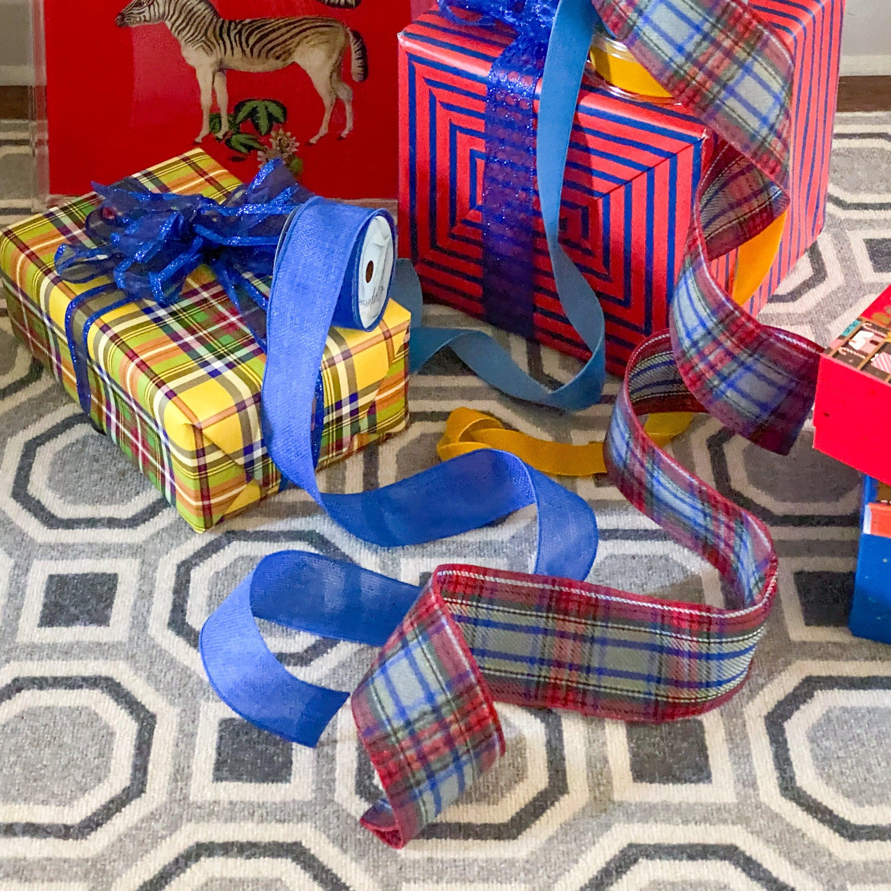 Faux Linen Blue Ribbon - Fairley Fancy