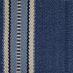 Finely Flatweave Rug in Blue Stripes - Fairley Fancy