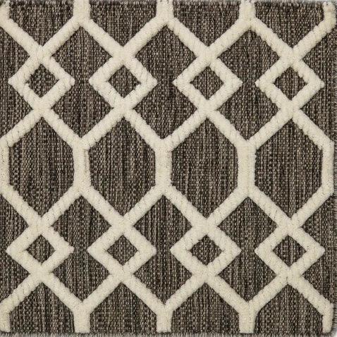 Geometric Flatweave Rug in Cafe - Fairley Fancy