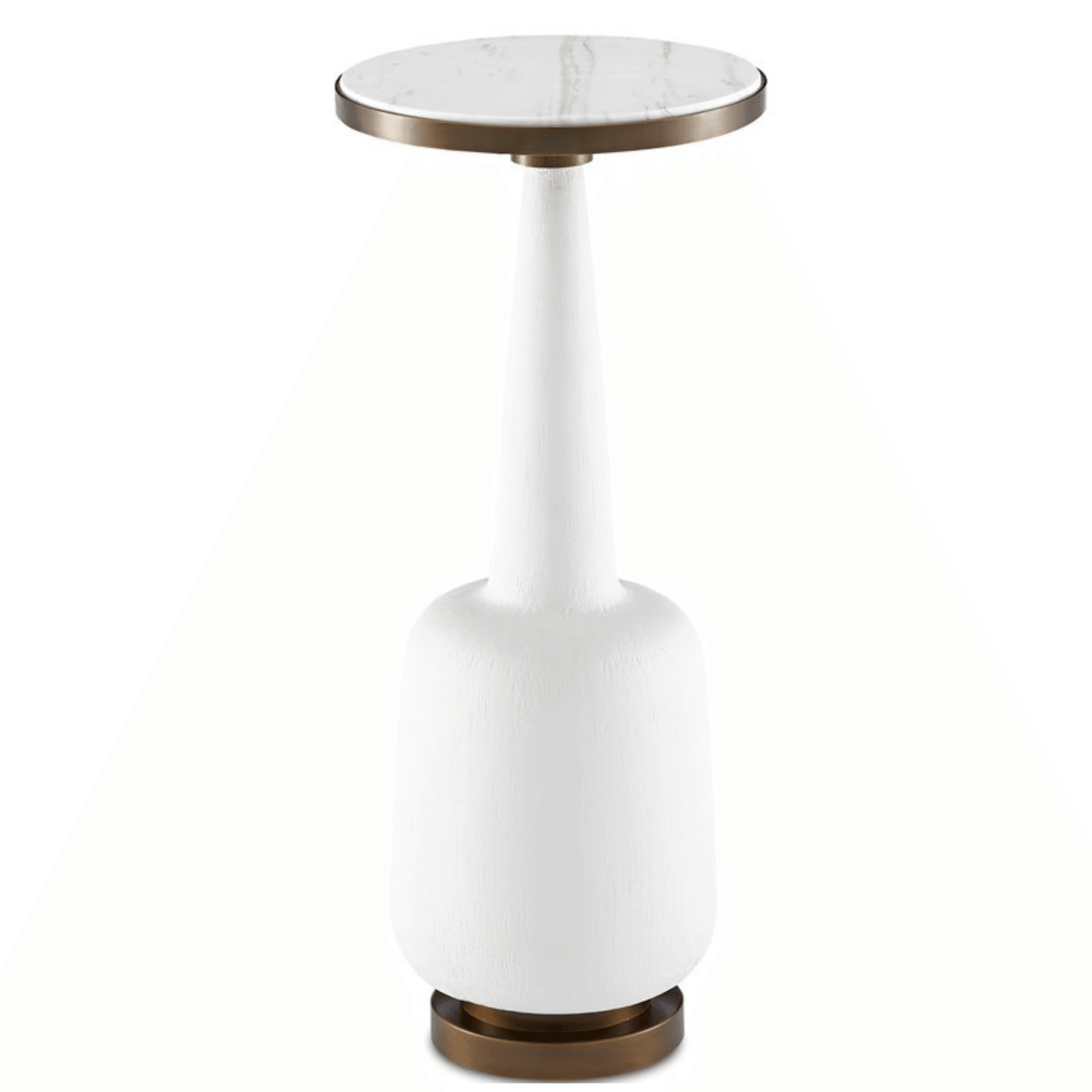 Greta White Drinks Table - Fairley Fancy