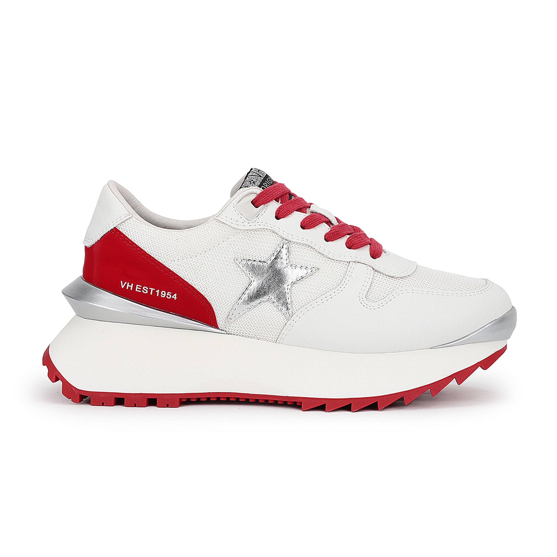 Major 18 White & Red Running Sneaker - Fairley Fancy 