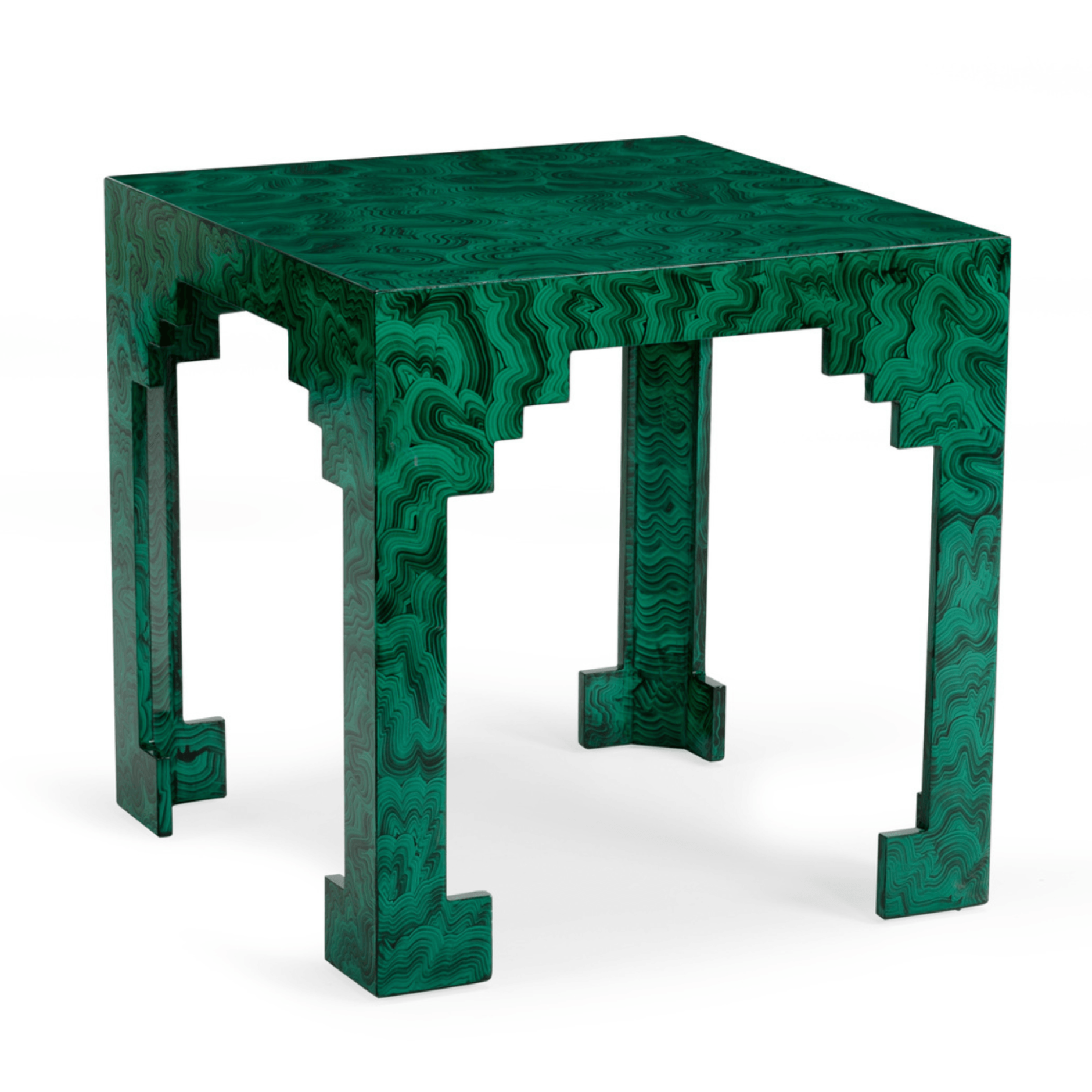 Malachite Cut Corner Table - Fairley Fancy