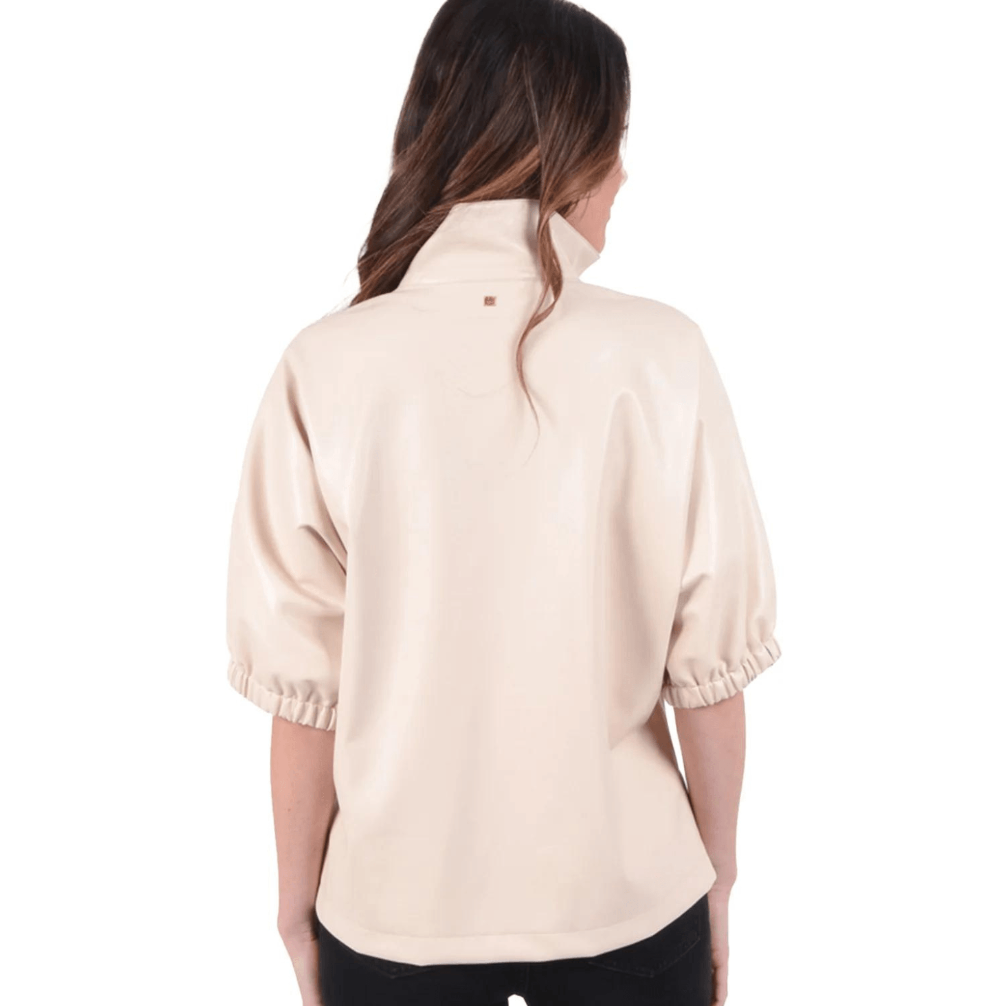 Poppy Pullover in Sandshell Vegan Leather - Fairley Fancy