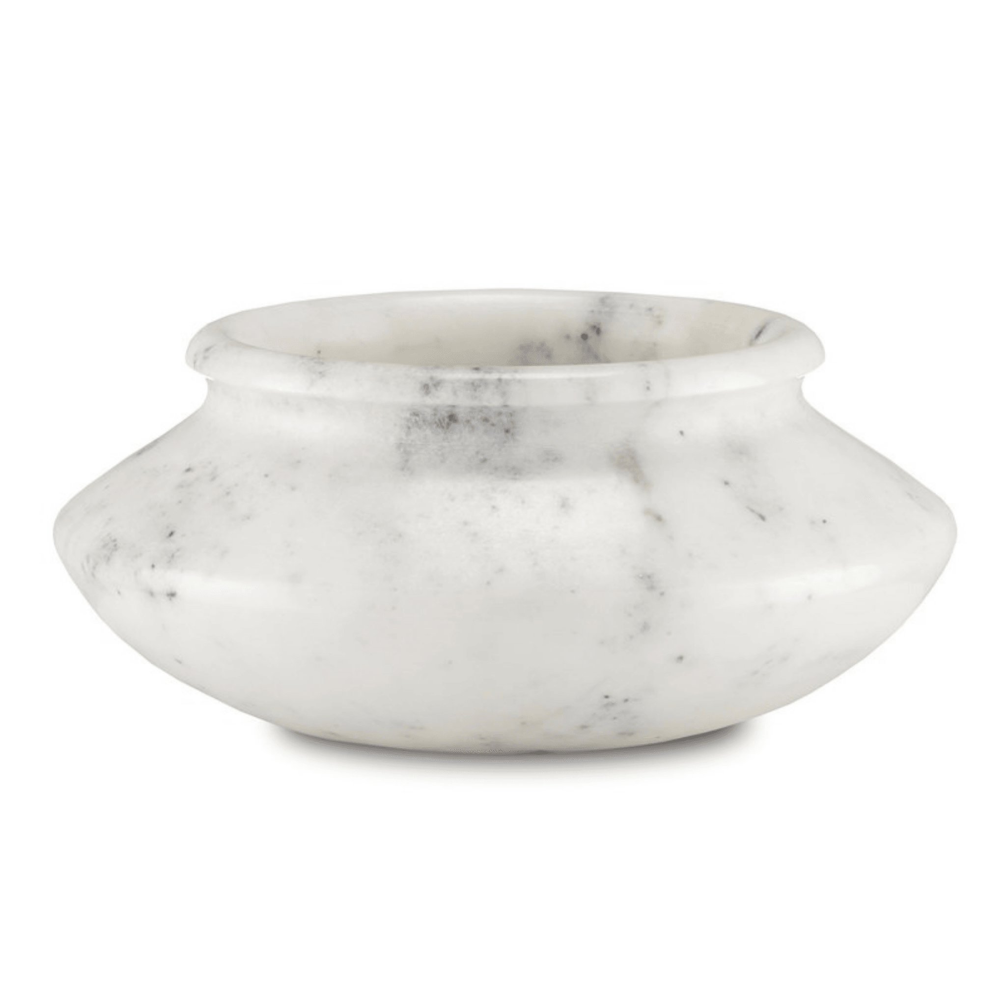Punto Large White Marble Bowl - Fairley Fancy