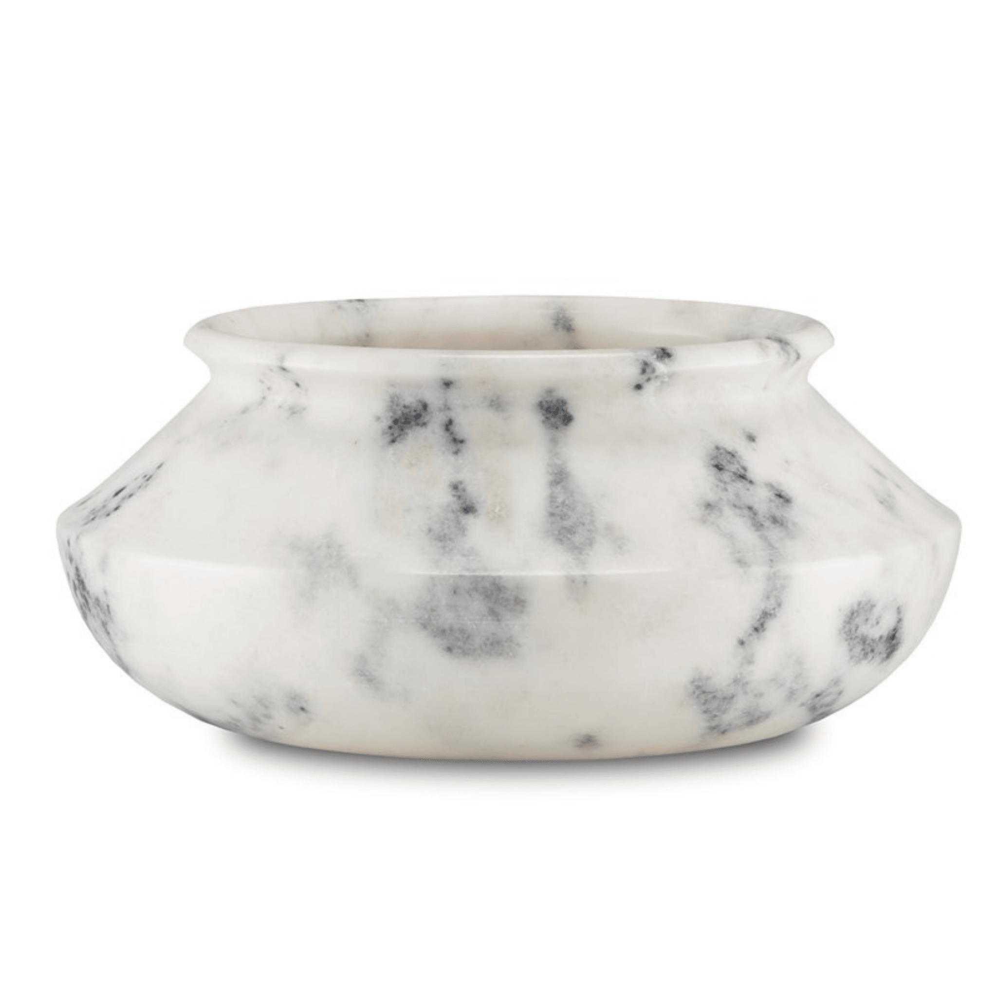 Punto Large White Marble Bowl - Fairley Fancy