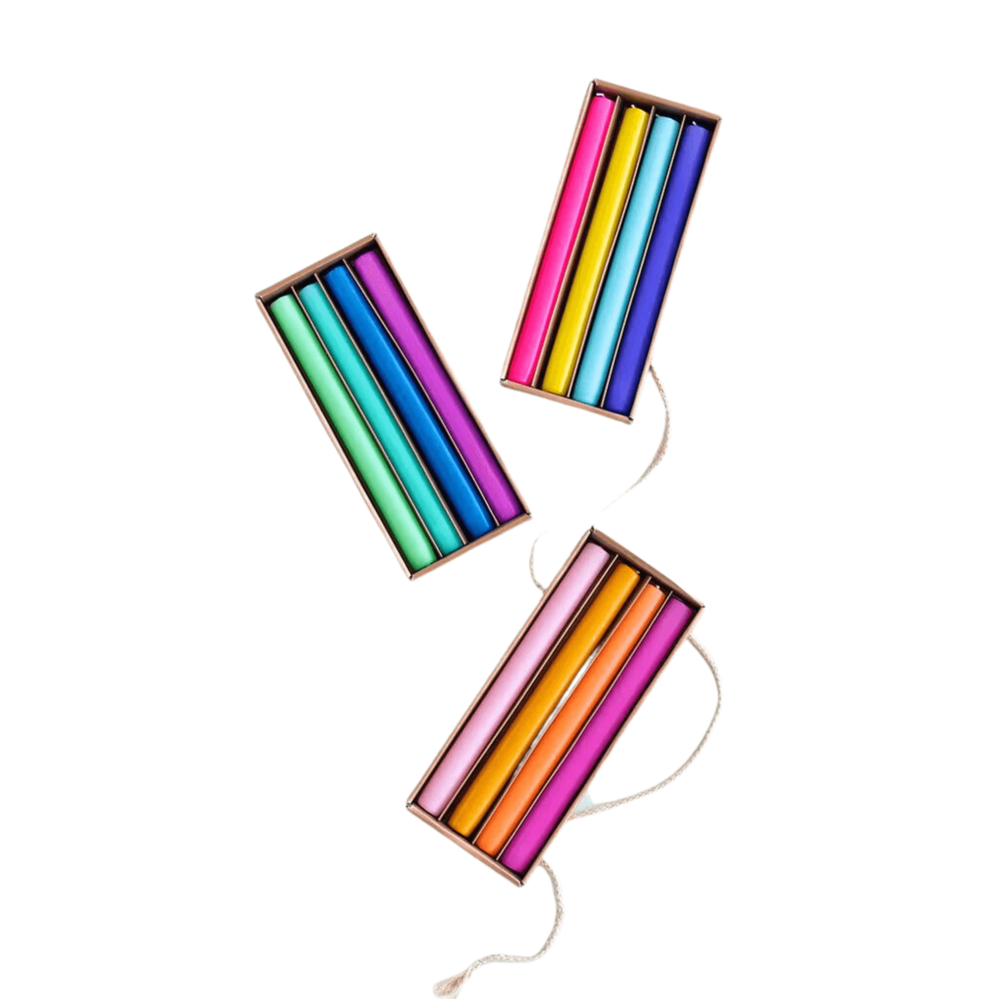 Rainbow Taper Candle, Boxed Set of 4 - Fairley Fancy