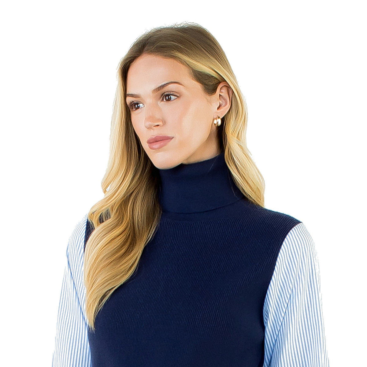 Stripe Sleeve Sweater Top - Fairley Fancy