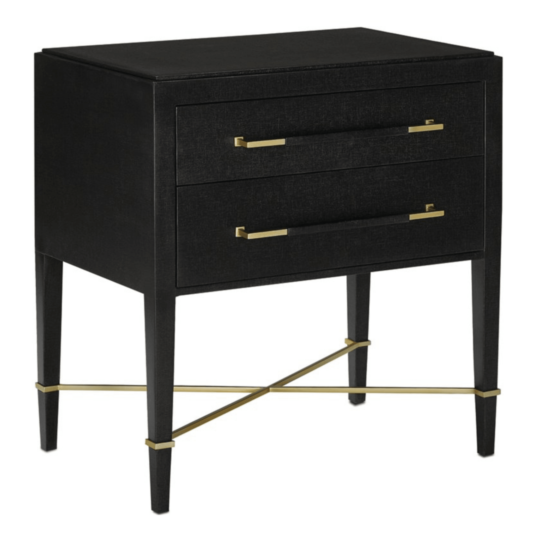 Verona Black Nightstand - Fairley Fancy