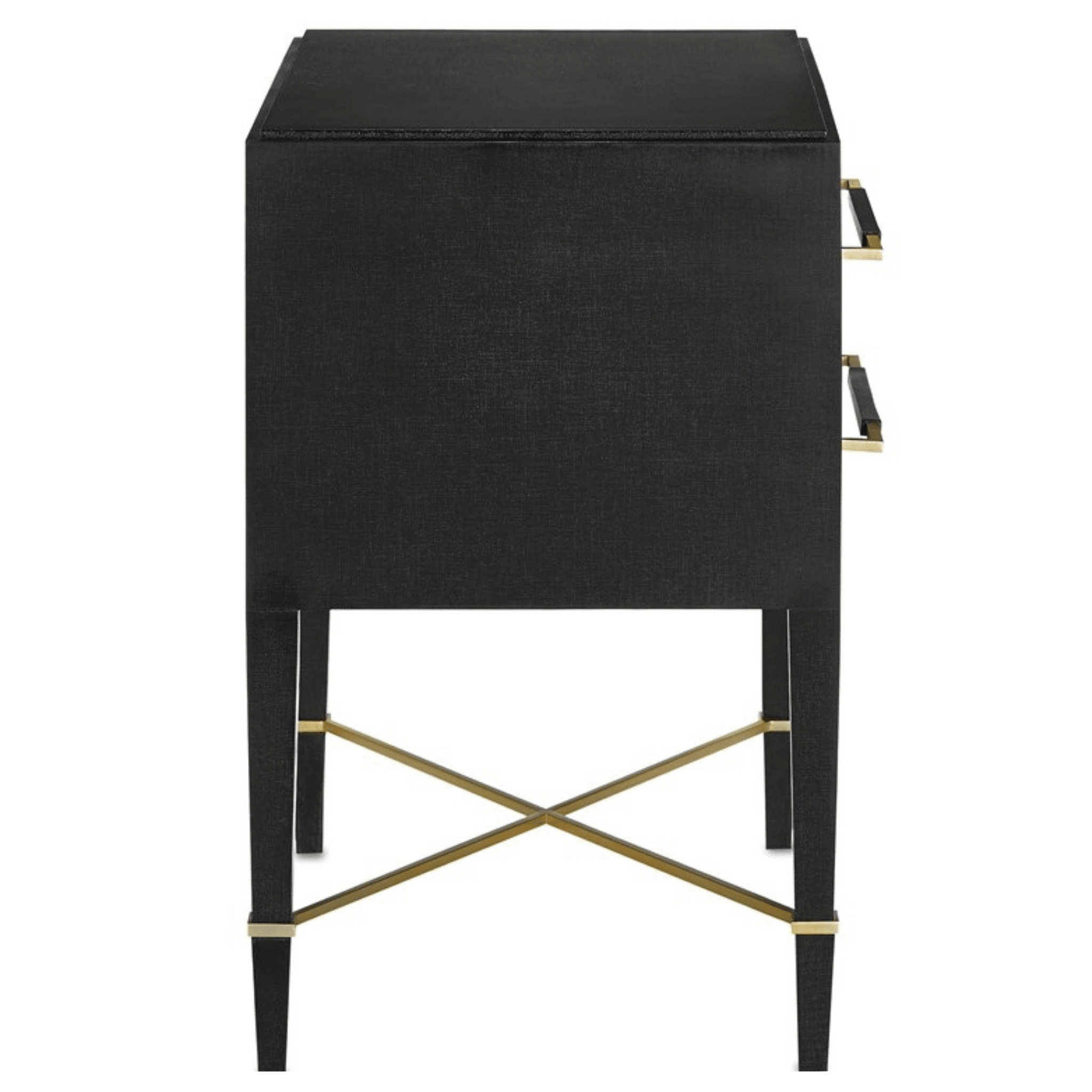 Verona Black Nightstand - Fairley Fancy