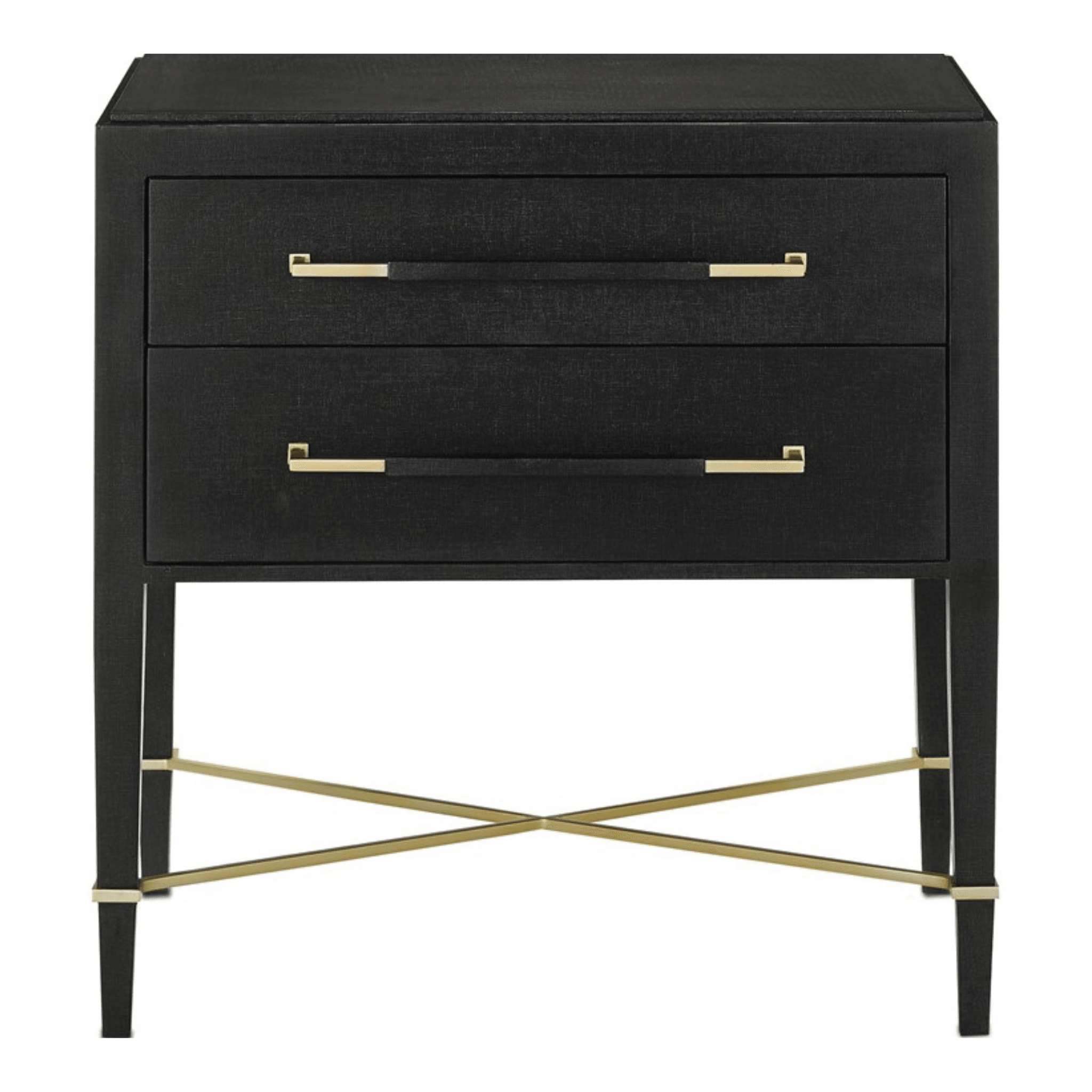 Verona Black Nightstand - Fairley Fancy