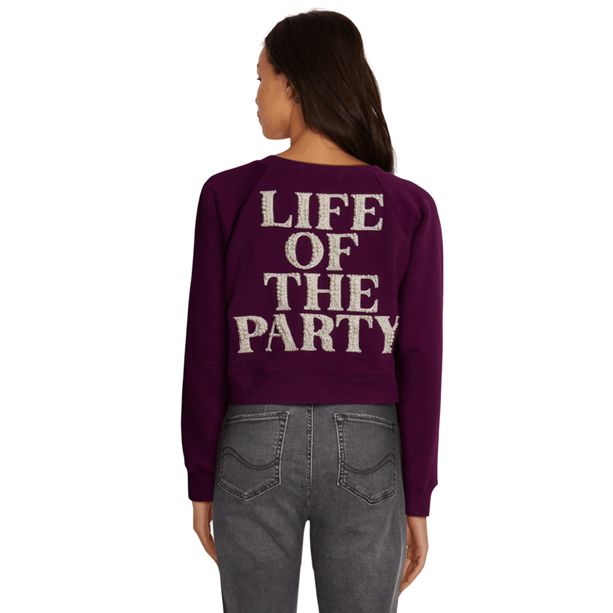 VIP Raglan Pullover in Dark Purple - Fairley Fancy
