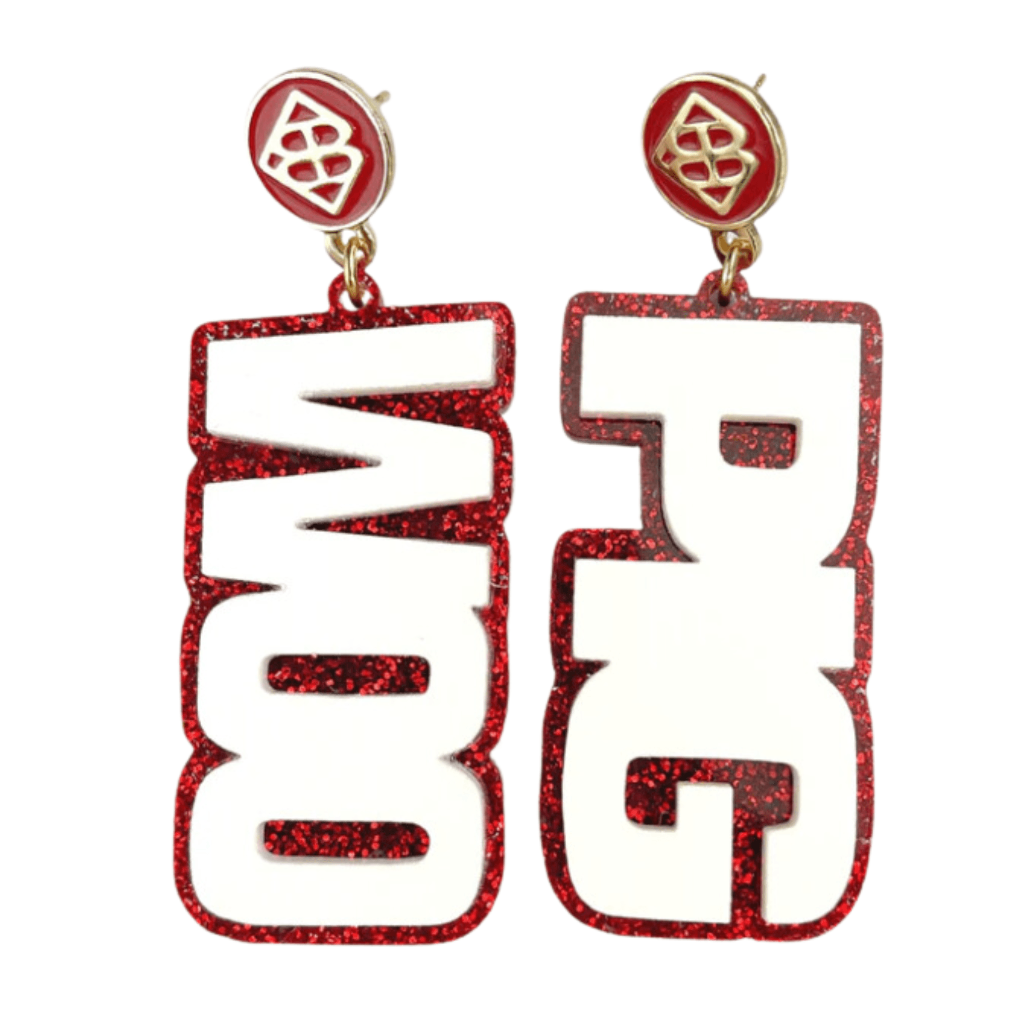 White WOO PIG Earrings - Fairley Fancy