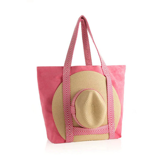 Sol Terry Tote and Hat in Pink - Fairley Fancy