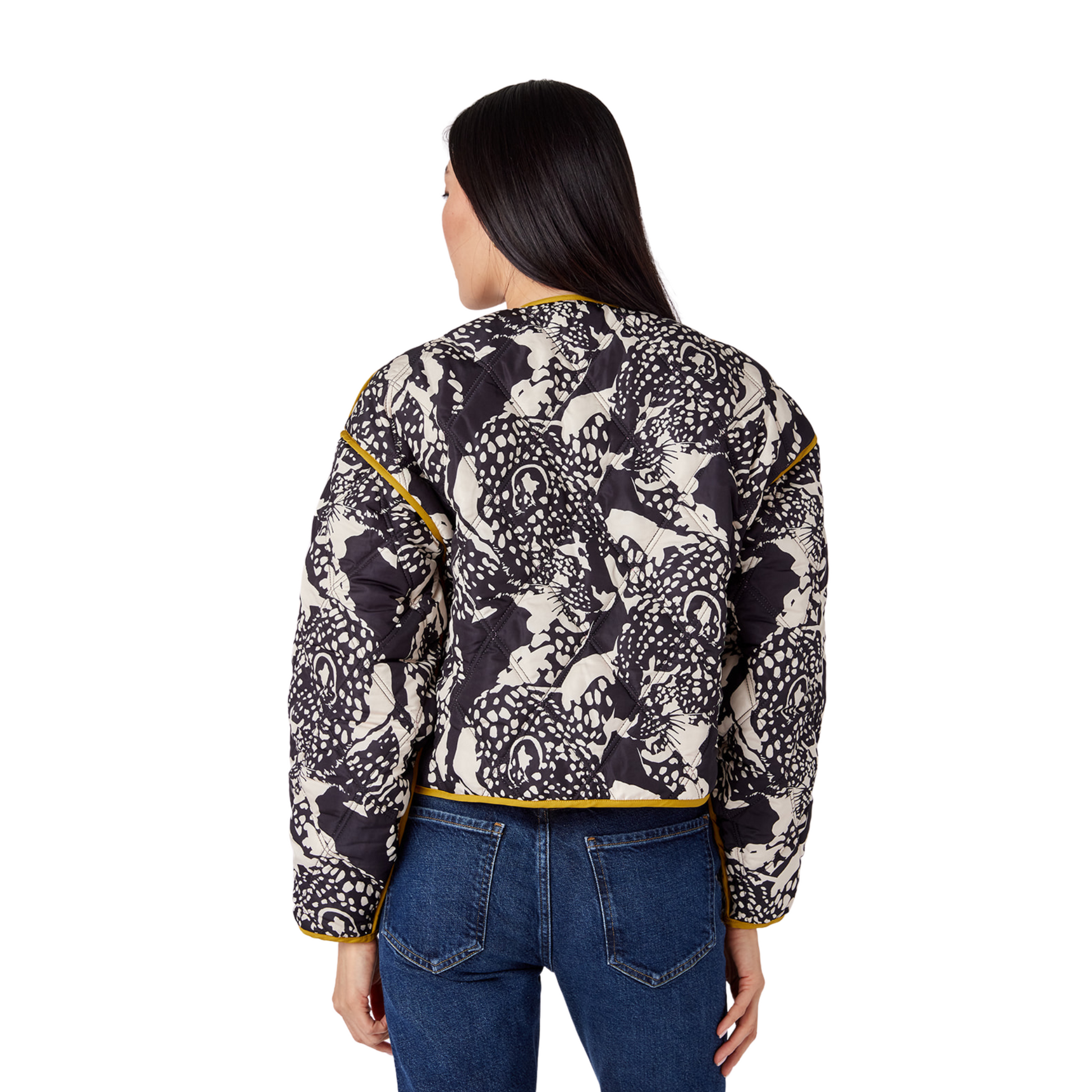 Felix Jacket in Black & White Leopard - Fairley Fancy