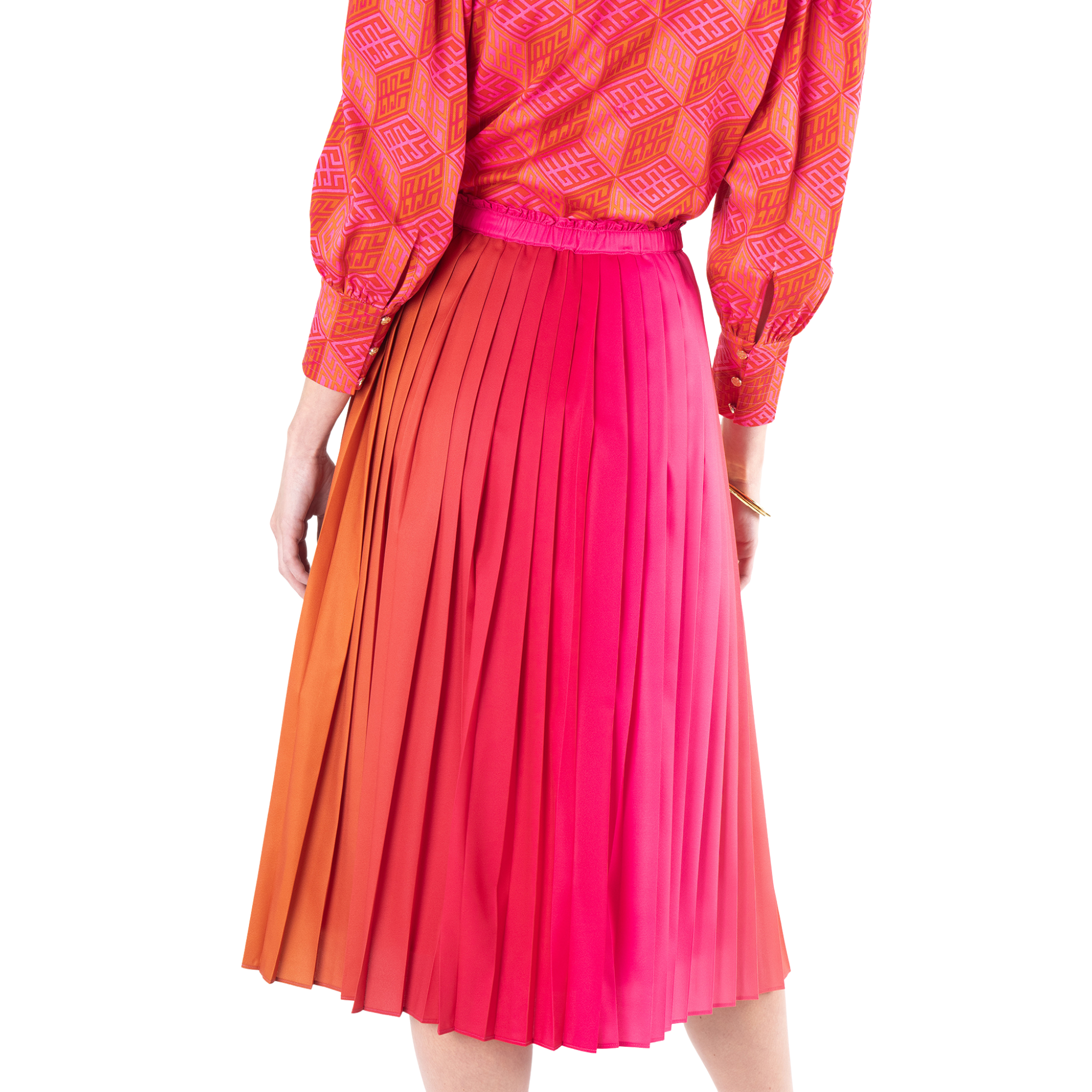 Pleated Midi in Golden Hour - Fairley Fancy