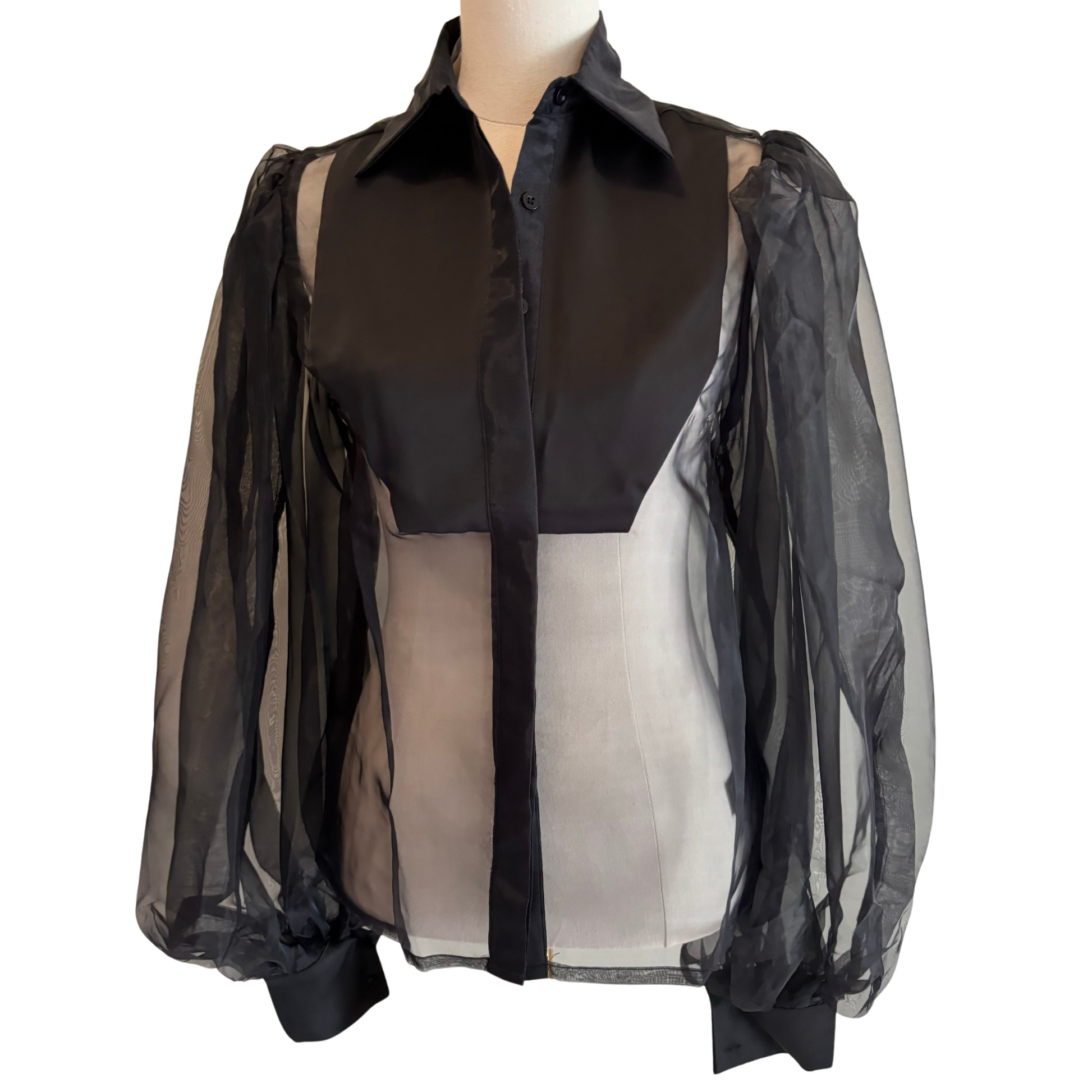 Sheer Black Long Sleeve - Fairley Fancy