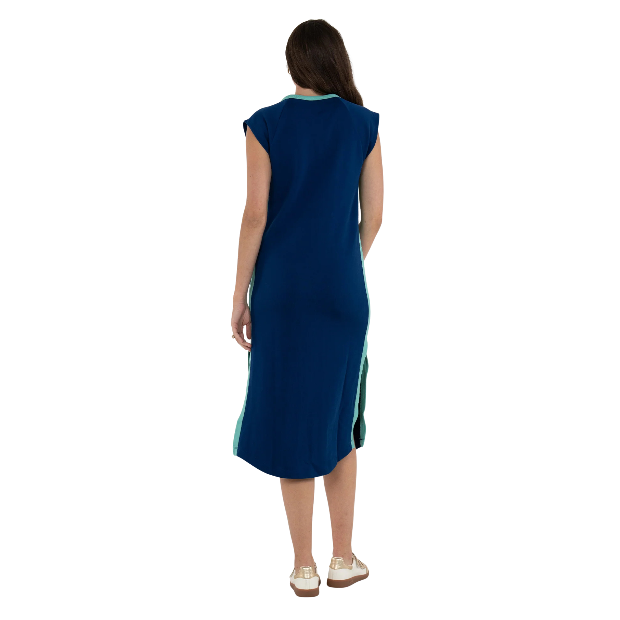 Channing Dress in Navy French Terry - Fairley Fancy