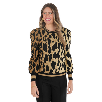 Julia Sweater in Lady Leopard - Fairley Fancy