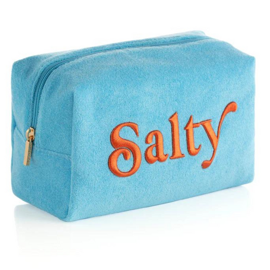 Sol "Salty" Zip Pouch in Turquoise - FAIRLEY FANCY