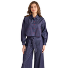 Mattie Top in Inks Blue-Fairley Fancy