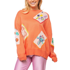 Peach Knit Mahjong Tile Sweater - Fairley Fancy