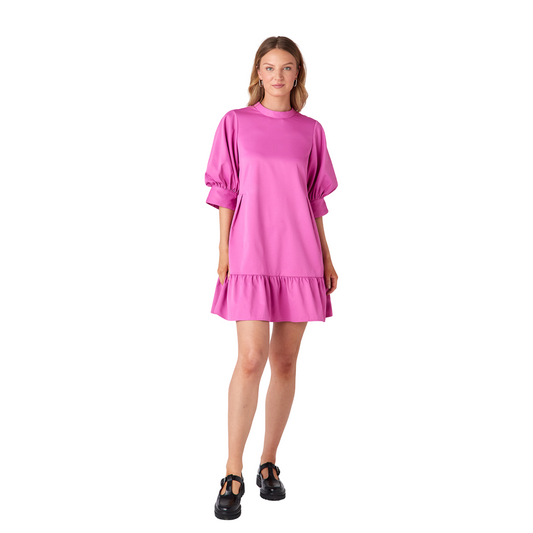 Brixton Dress in Super Pink - Fairley Fancy