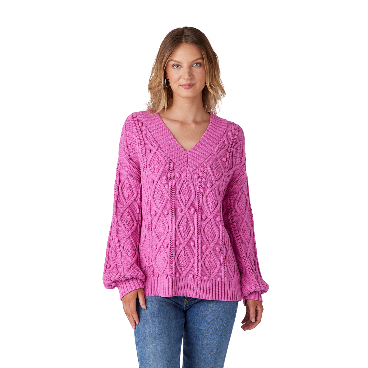 Charlie Sweater in Super Pink - Fairely Fancy