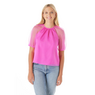 Raelynn Top in Hot Pink - Fairley Fancy