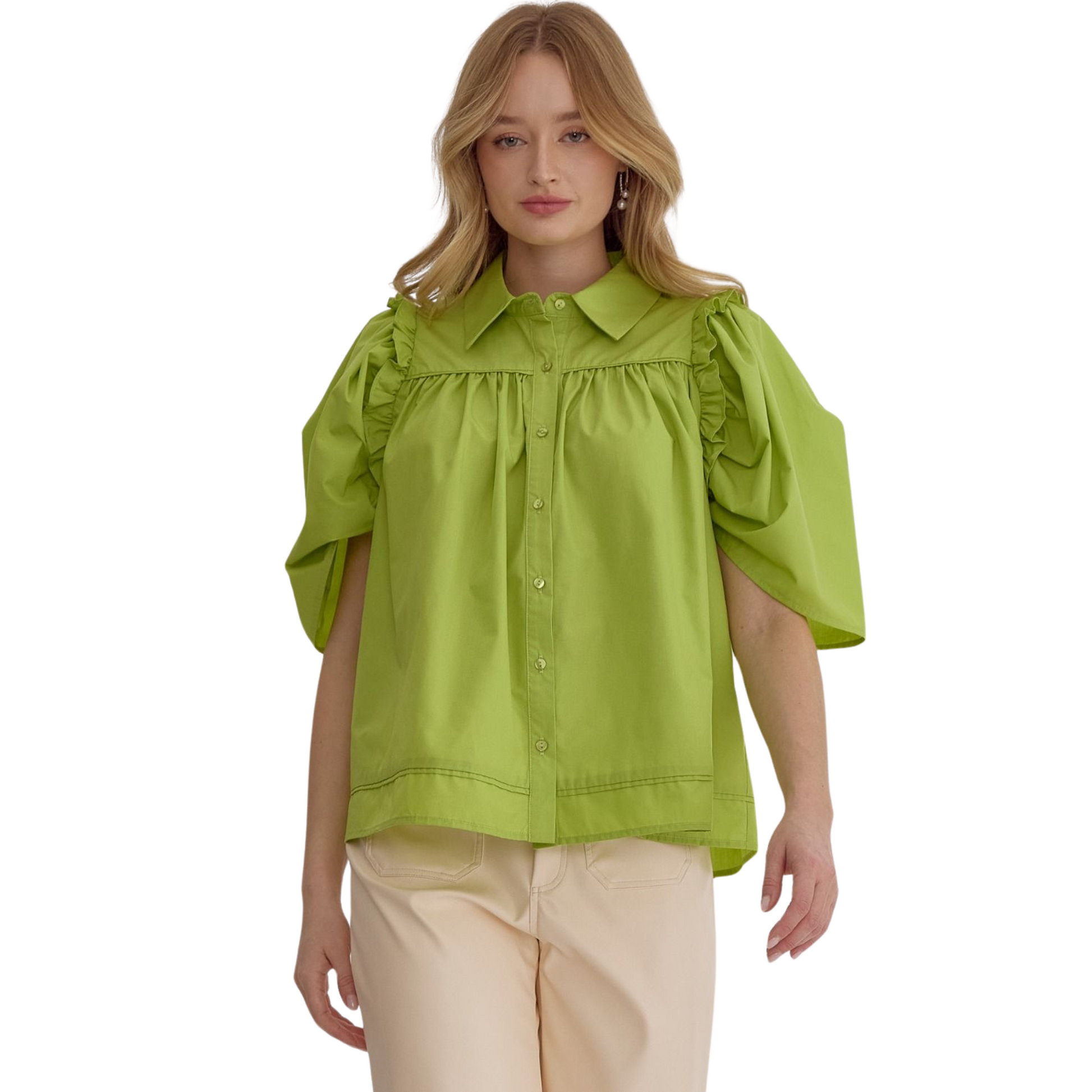 Jess Top in Kiwi - fairley fancy