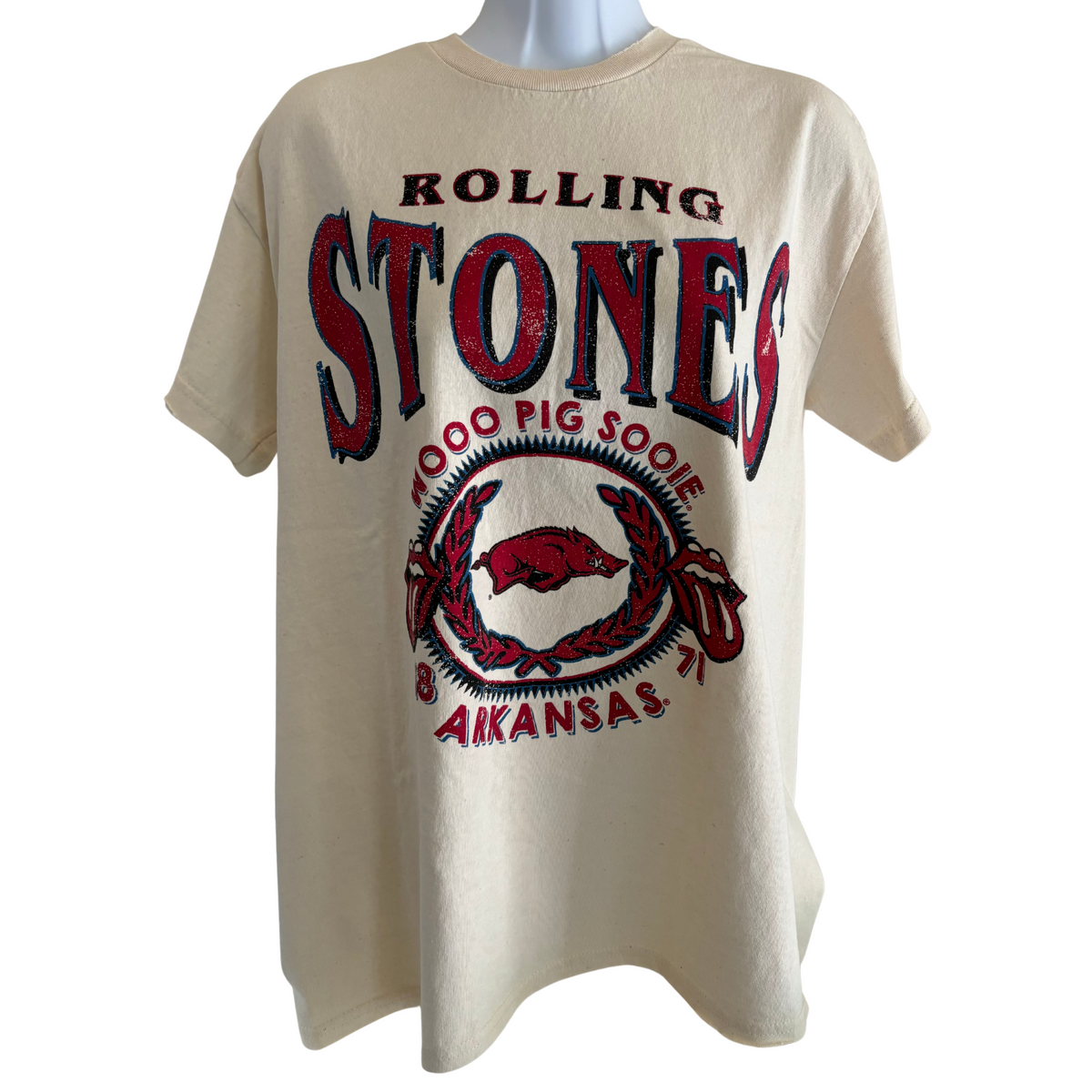 Rolling Razorbacks Rolling Stones Razorbacks College Thrifted Tee – Fairley Fancy