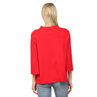 Mock Neck Pullover Sweater in Red - Fairley Fancy