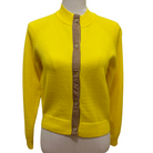 Long Sleeve Button Down Cardigan in Yellow - fairley fancy