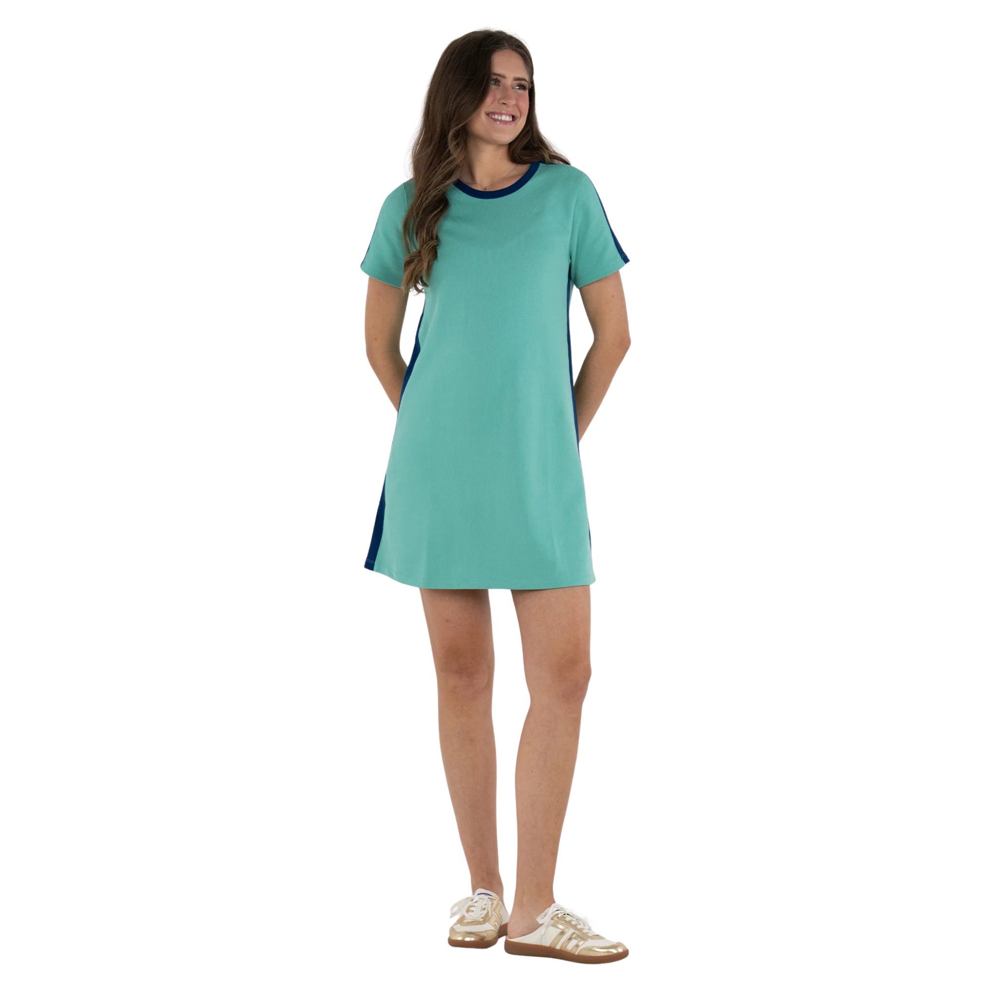 Go Go Dress in Aqua - Fairley Fancy