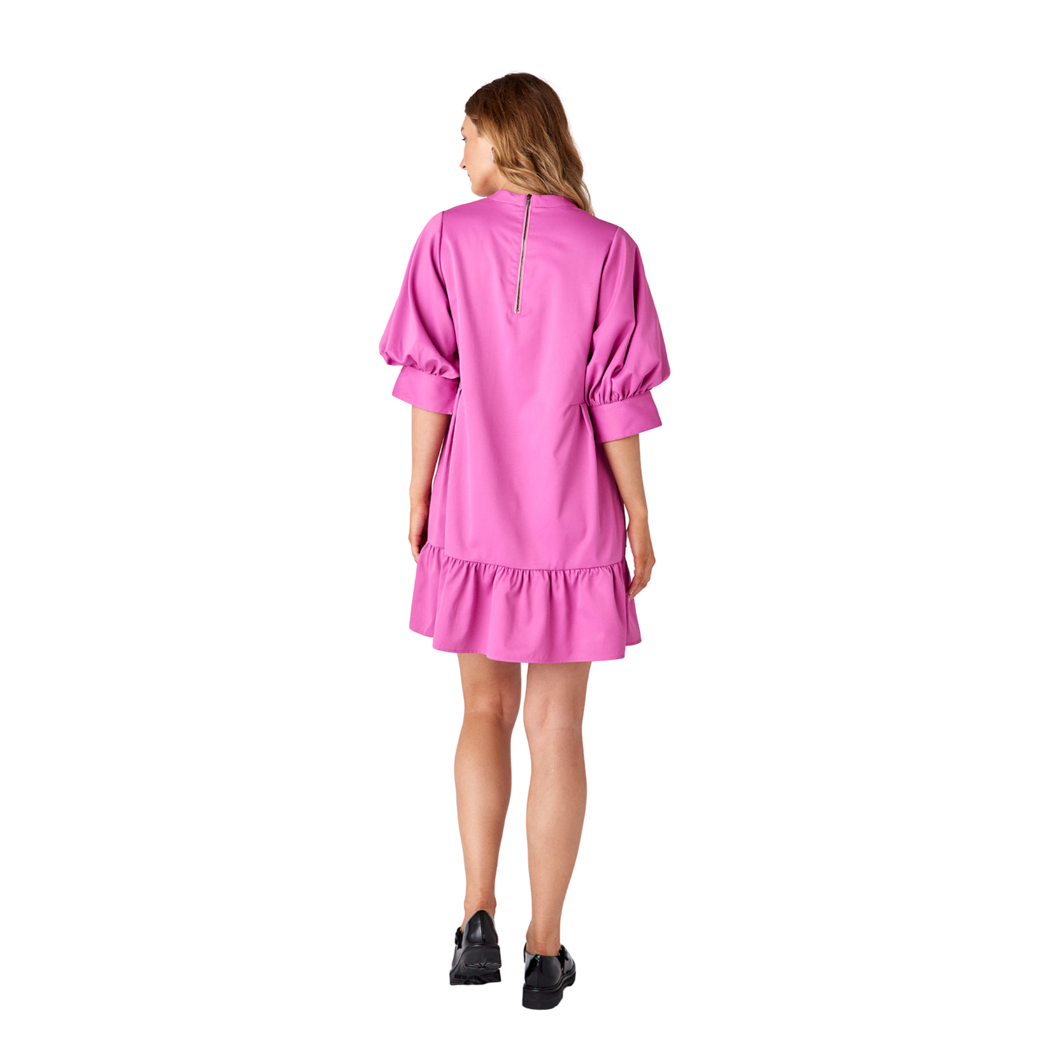 Brixton Dress in Super Pink - Fairley Fancy