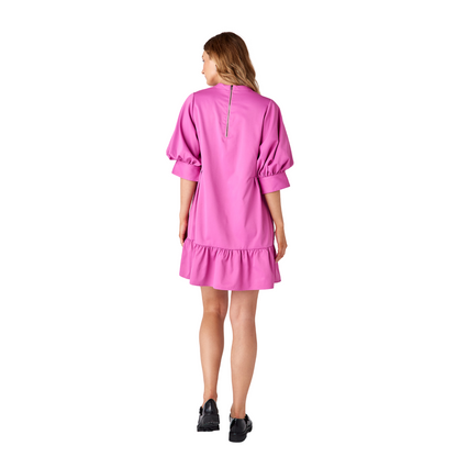 Brixton Dress in Super Pink - Fairley Fancy