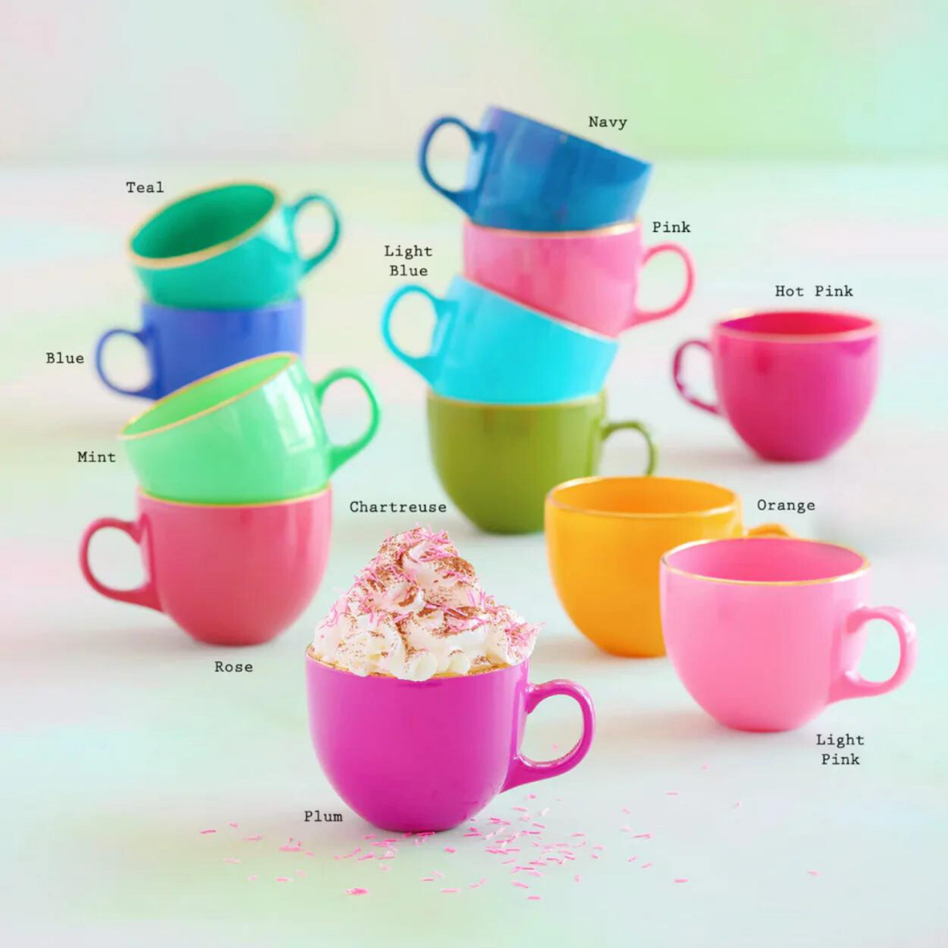 Sugar Plum Glass Mug, 12 Color Options - Fairley Fancy