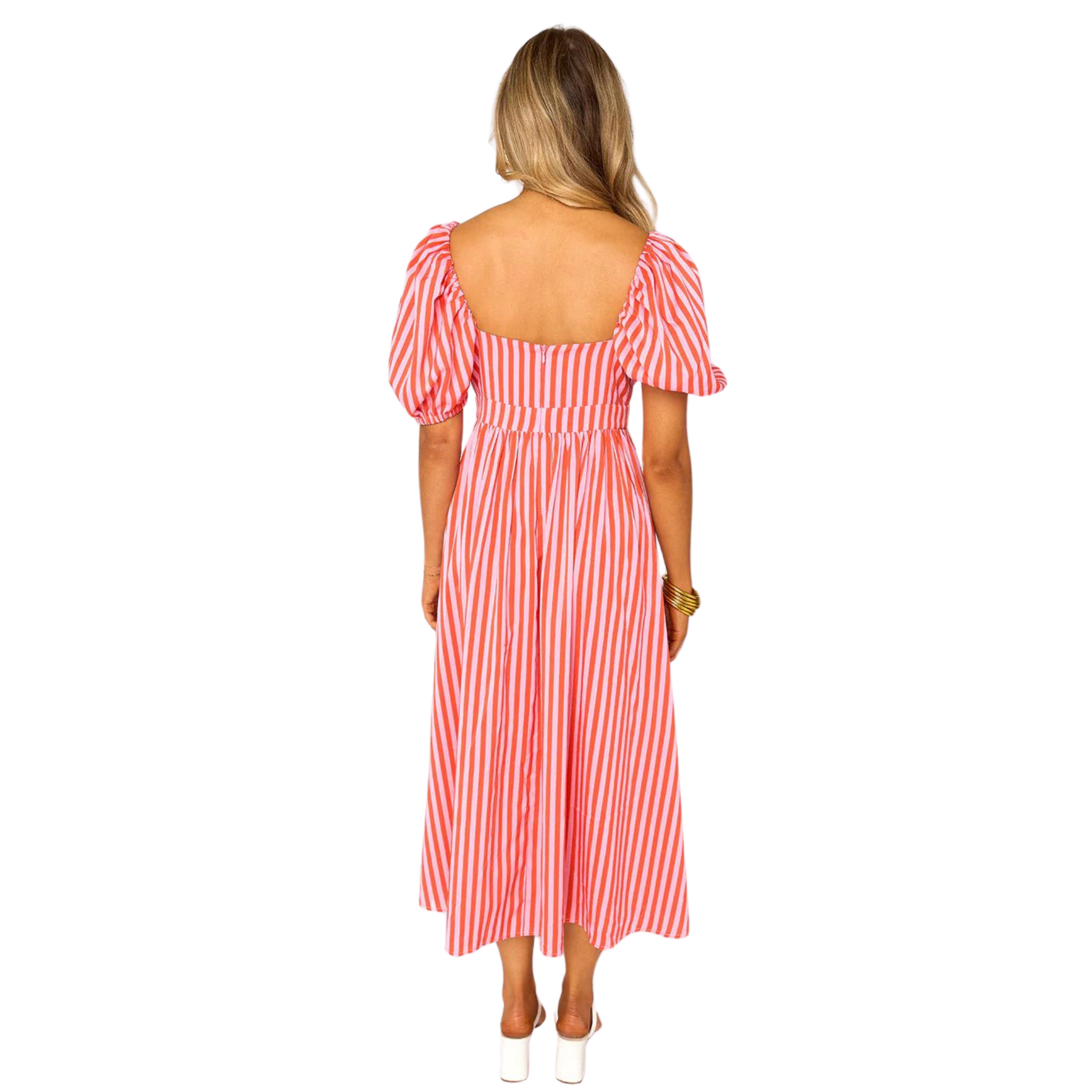 Olsen Midi Dress in Sun Glow - Fairley Fancy 